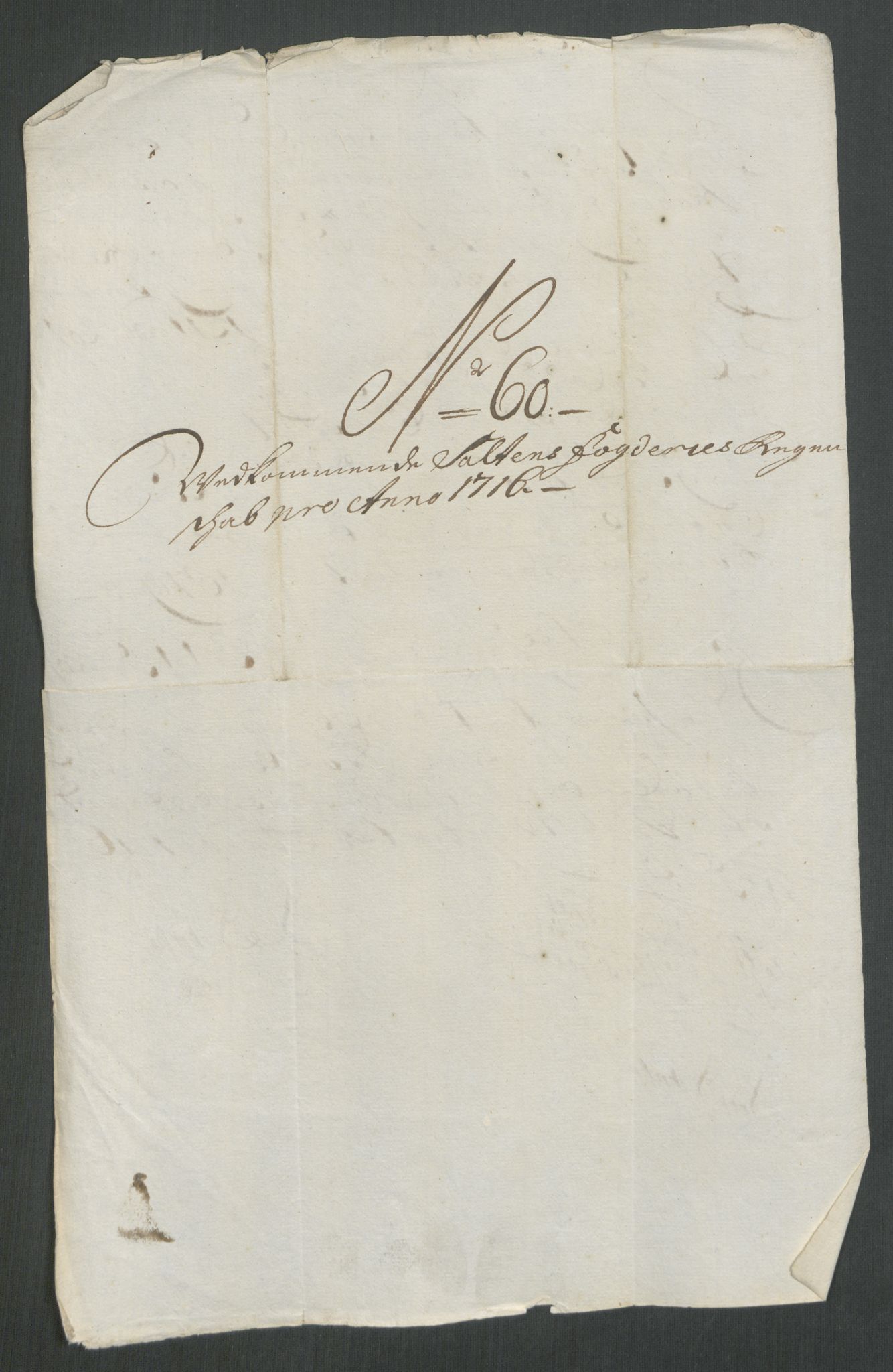 Rentekammeret inntil 1814, Reviderte regnskaper, Fogderegnskap, AV/RA-EA-4092/R66/L4586: Fogderegnskap Salten, 1716, p. 288