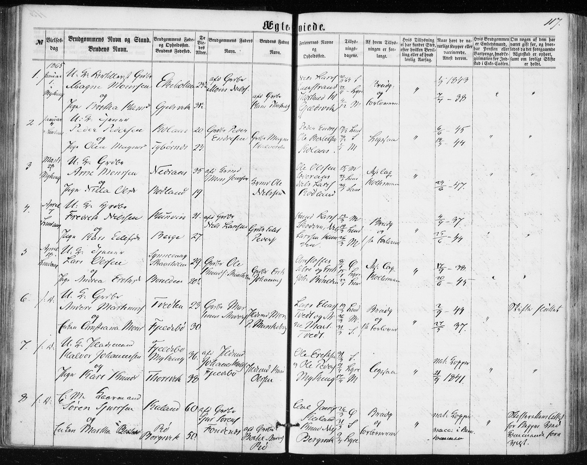 Lindås Sokneprestembete, SAB/A-76701/H/Haa: Parish register (official) no. A 16, 1863-1875, p. 117