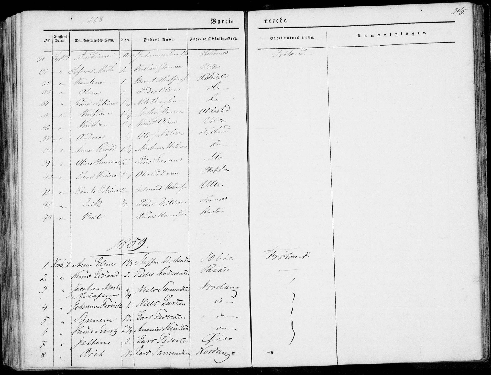 Ministerialprotokoller, klokkerbøker og fødselsregistre - Møre og Romsdal, AV/SAT-A-1454/515/L0209: Parish register (official) no. 515A05, 1847-1868, p. 345