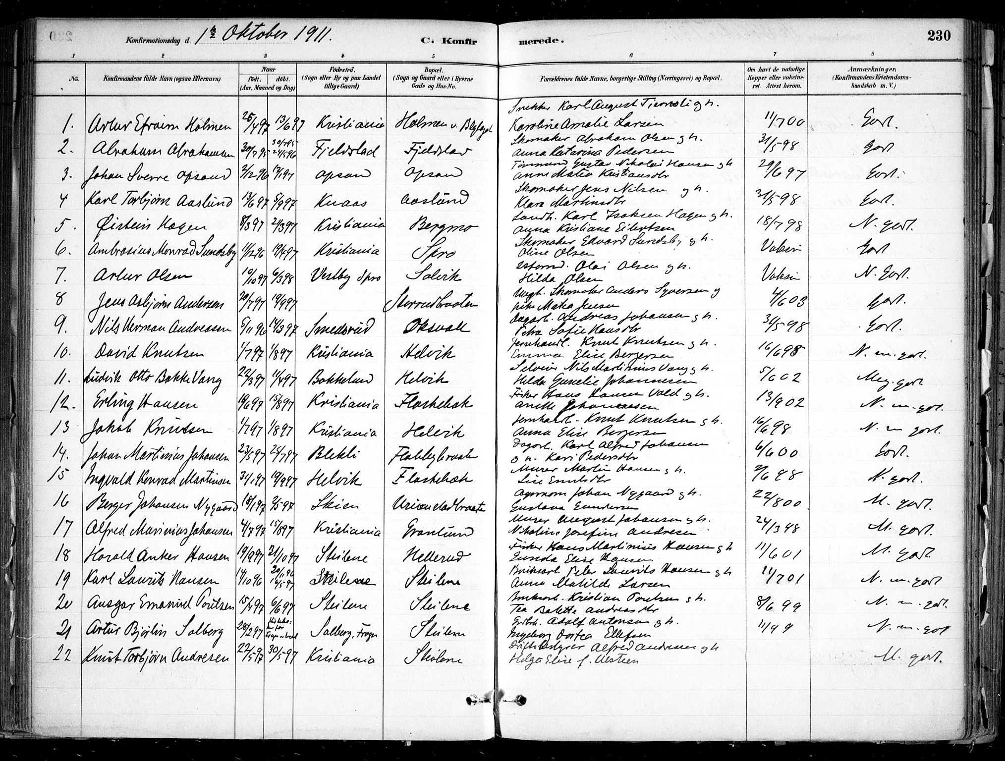 Nesodden prestekontor Kirkebøker, SAO/A-10013/F/Fa/L0009: Parish register (official) no. I 9, 1880-1915, p. 230