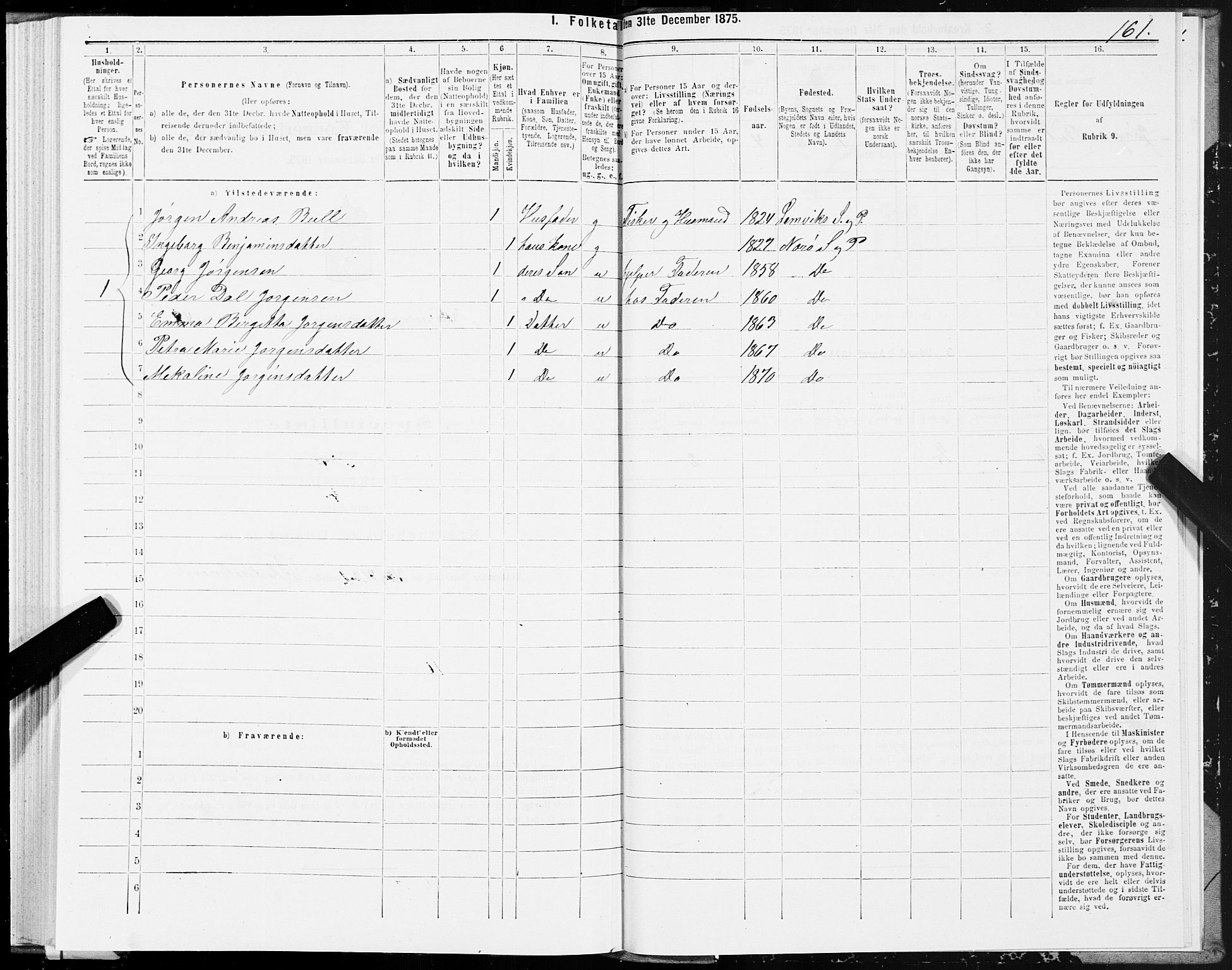 SAT, 1875 census for 1751P Nærøy, 1875, p. 1161