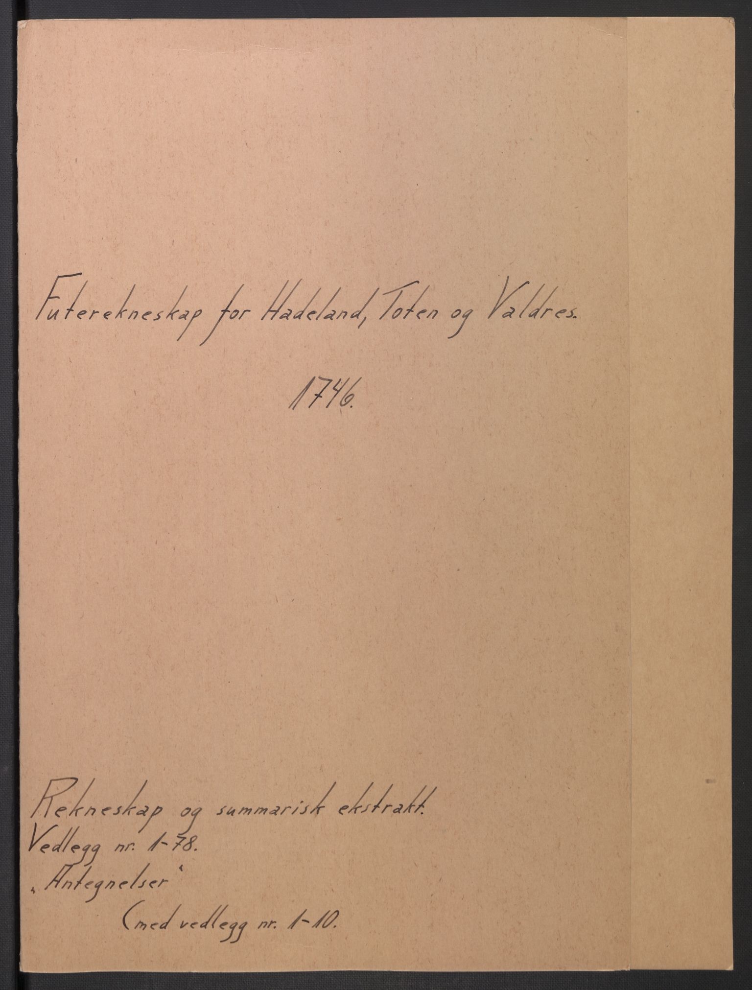 Rentekammeret inntil 1814, Reviderte regnskaper, Fogderegnskap, RA/EA-4092/R18/L1345: Fogderegnskap Hadeland, Toten og Valdres, 1745-1746, p. 339