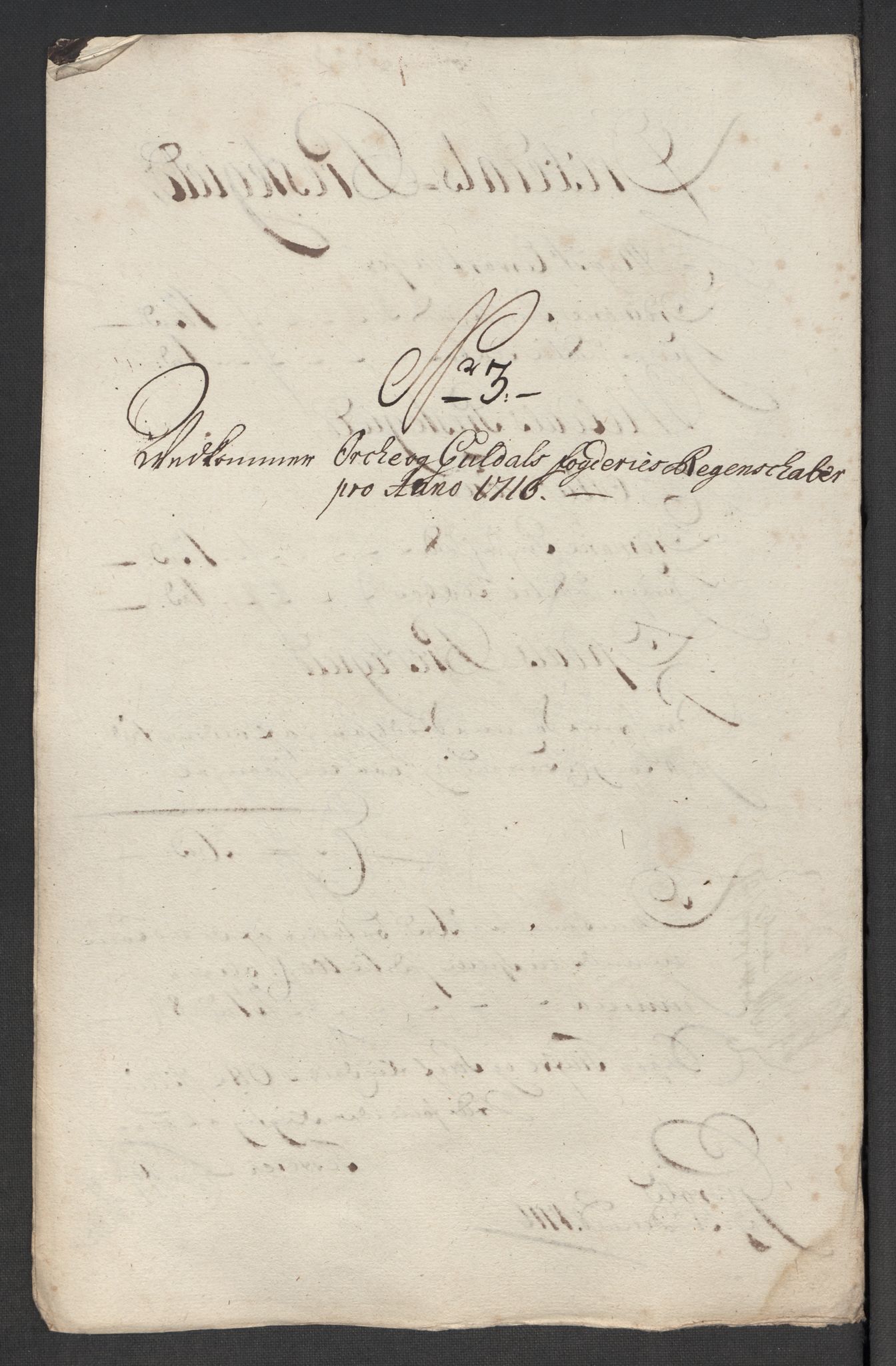 Rentekammeret inntil 1814, Reviderte regnskaper, Fogderegnskap, AV/RA-EA-4092/R60/L3967: Fogderegnskap Orkdal og Gauldal, 1716, p. 117