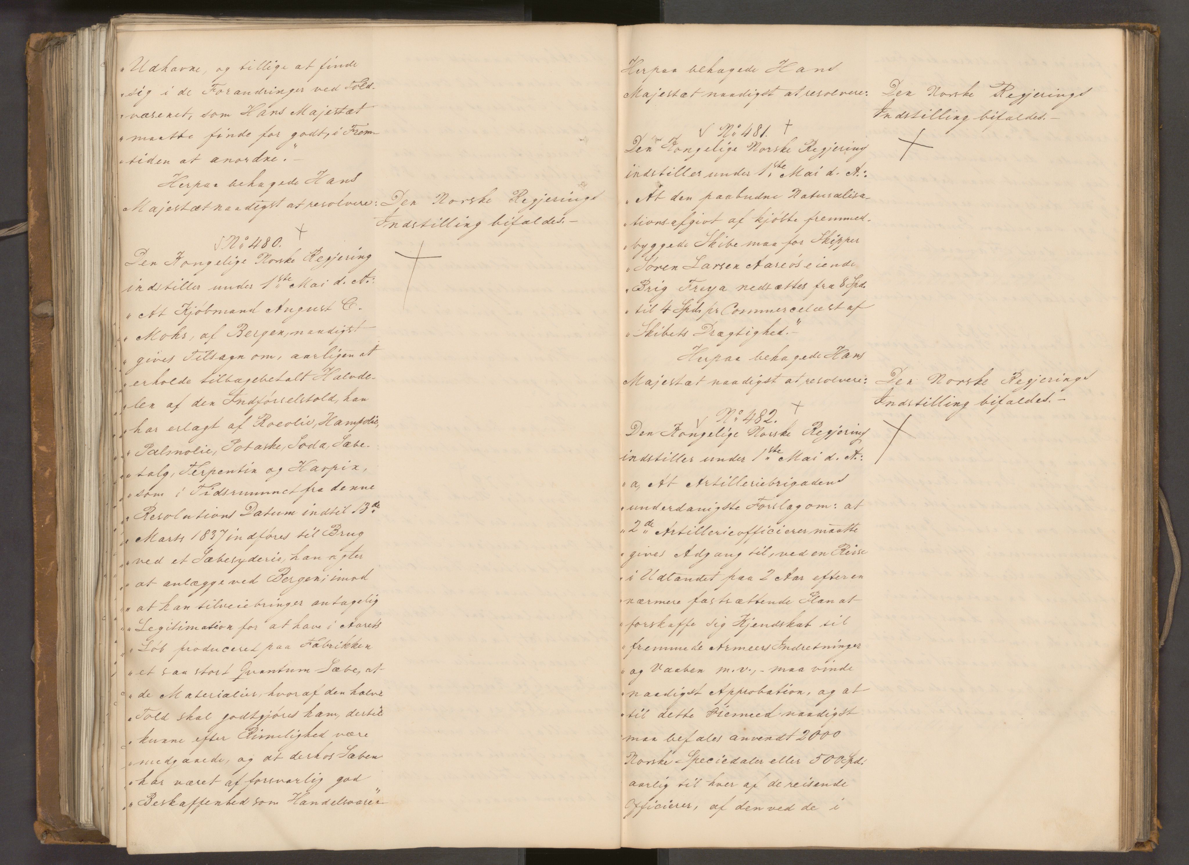 Statsrådssekretariatet, AV/RA-S-1001/A/Ab/L0040: Kgl. res. nr. 1-568, 1. halvår, 1835