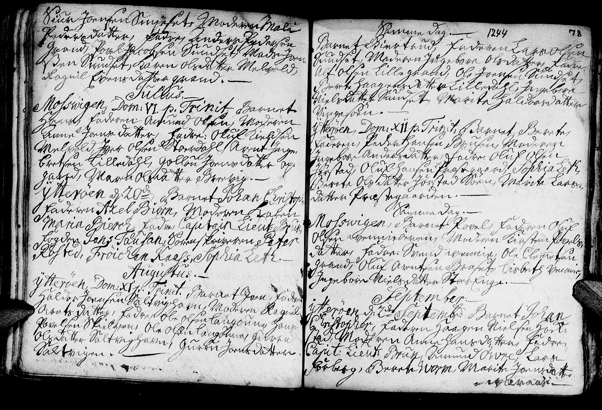 Ministerialprotokoller, klokkerbøker og fødselsregistre - Nord-Trøndelag, SAT/A-1458/722/L0215: Parish register (official) no. 722A02, 1718-1755, p. 78