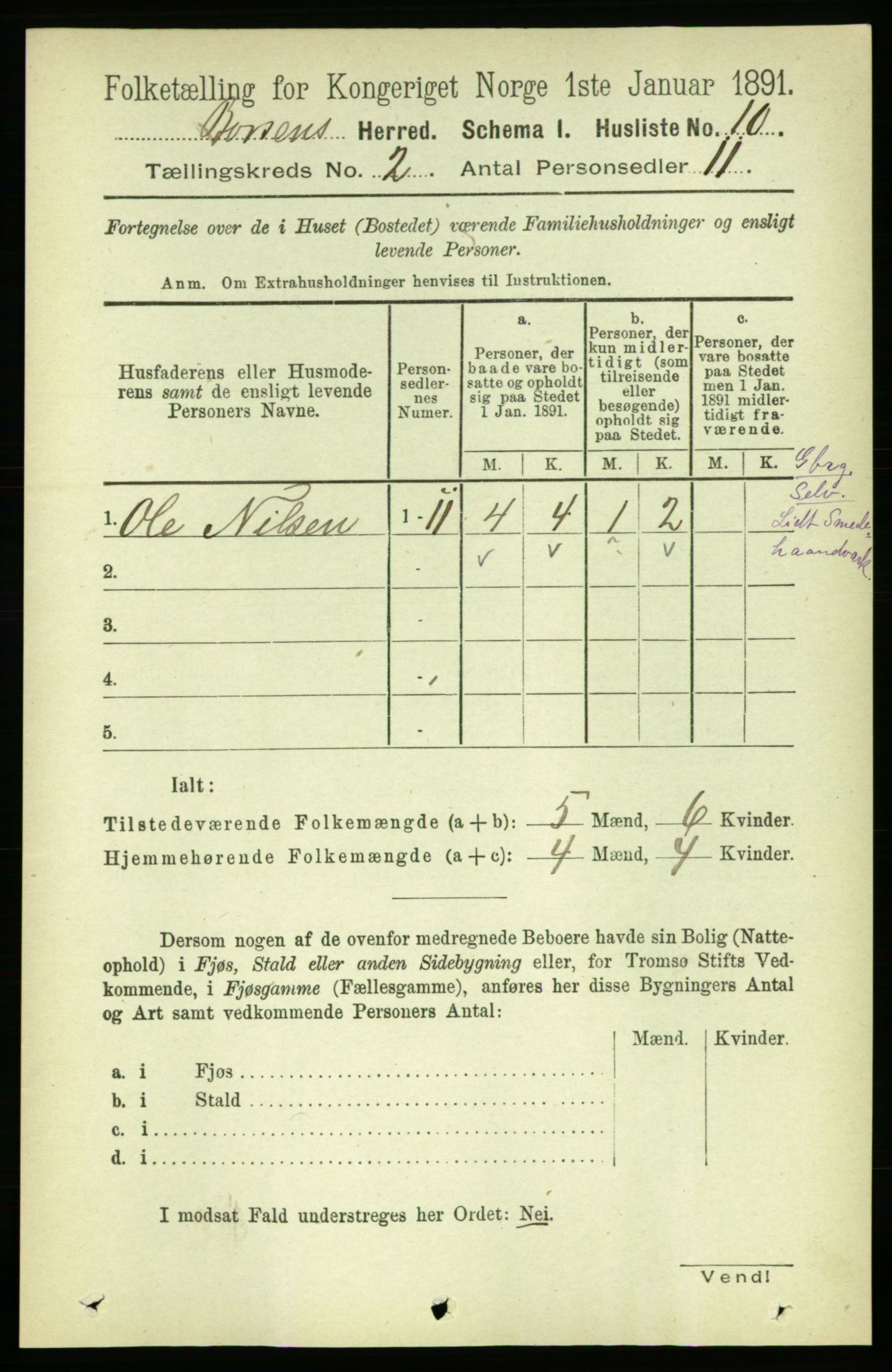 RA, 1891 census for 1658 Børsa, 1891, p. 464