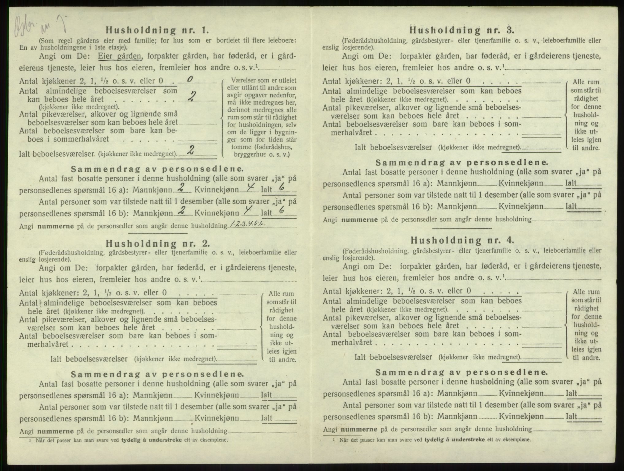 SAB, 1920 census for Førde, 1920, p. 721