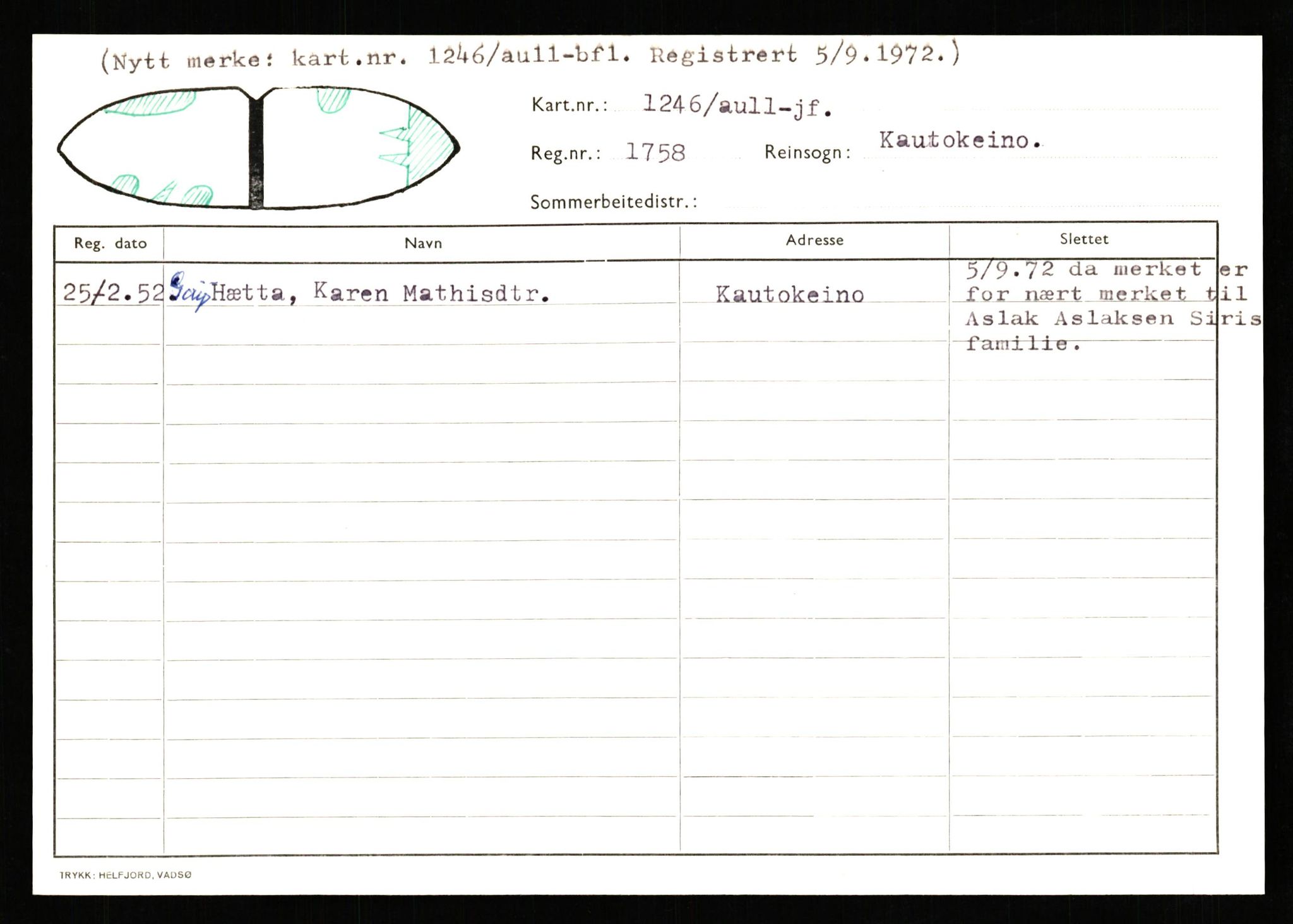 Lappefogden i Finnmark/Reindriftsforvaltningen Øst-Finnmark, AV/SATØ-S-1461/G/Ge/Gea/L0007: Slettede reinmerker: Karasjok, Kautokeino, Polmak og Varanger, 1934-1992, p. 550