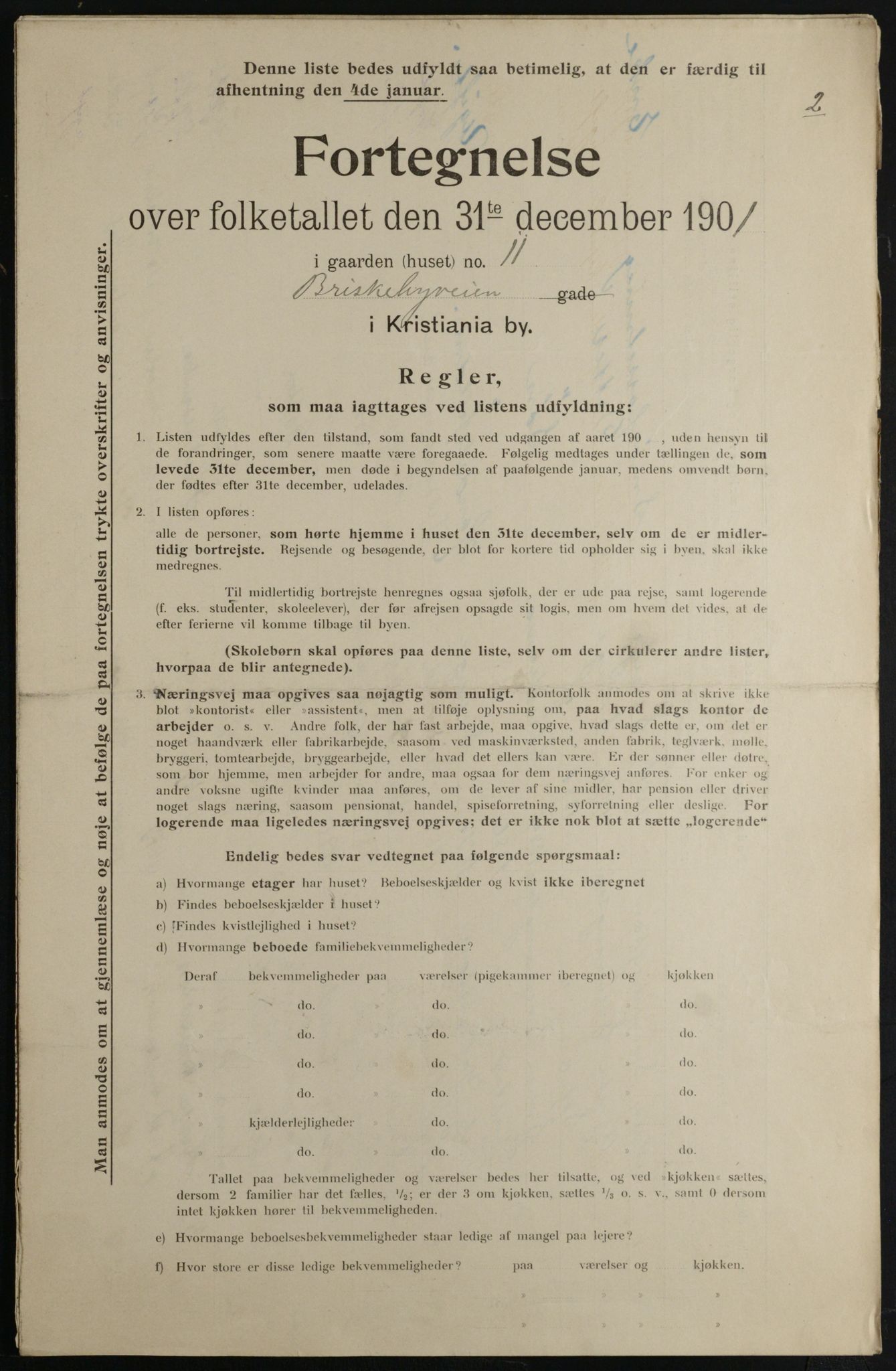 OBA, Municipal Census 1901 for Kristiania, 1901, p. 1535