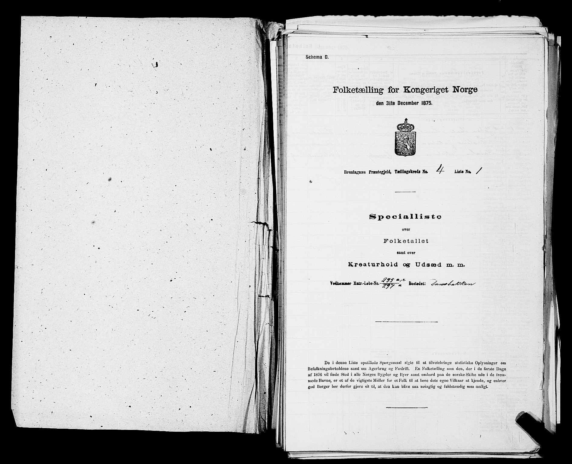 SAKO, 1875 census for 0726P Brunlanes, 1875, p. 445