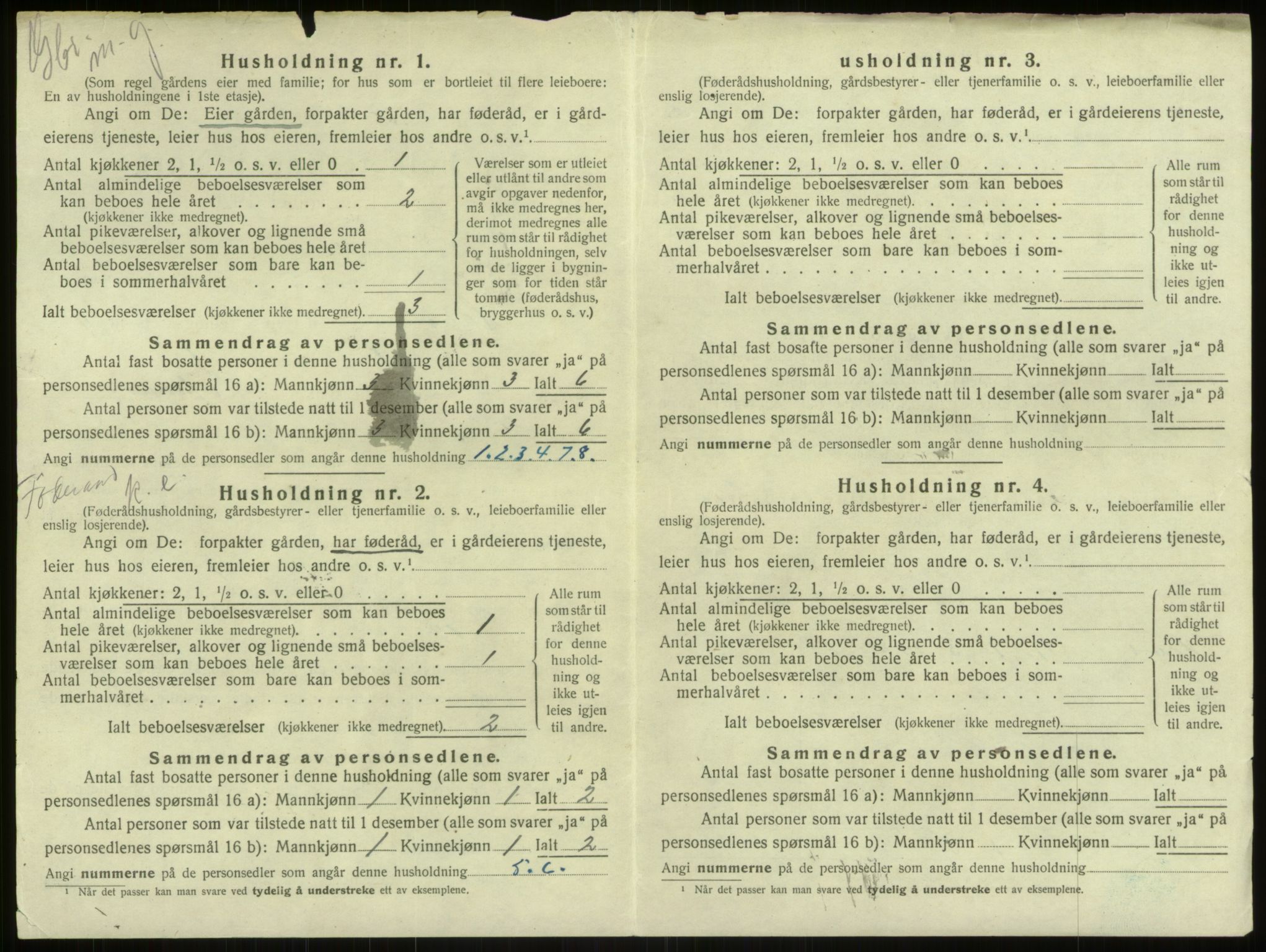 SAB, 1920 census for Haus, 1920, p. 814