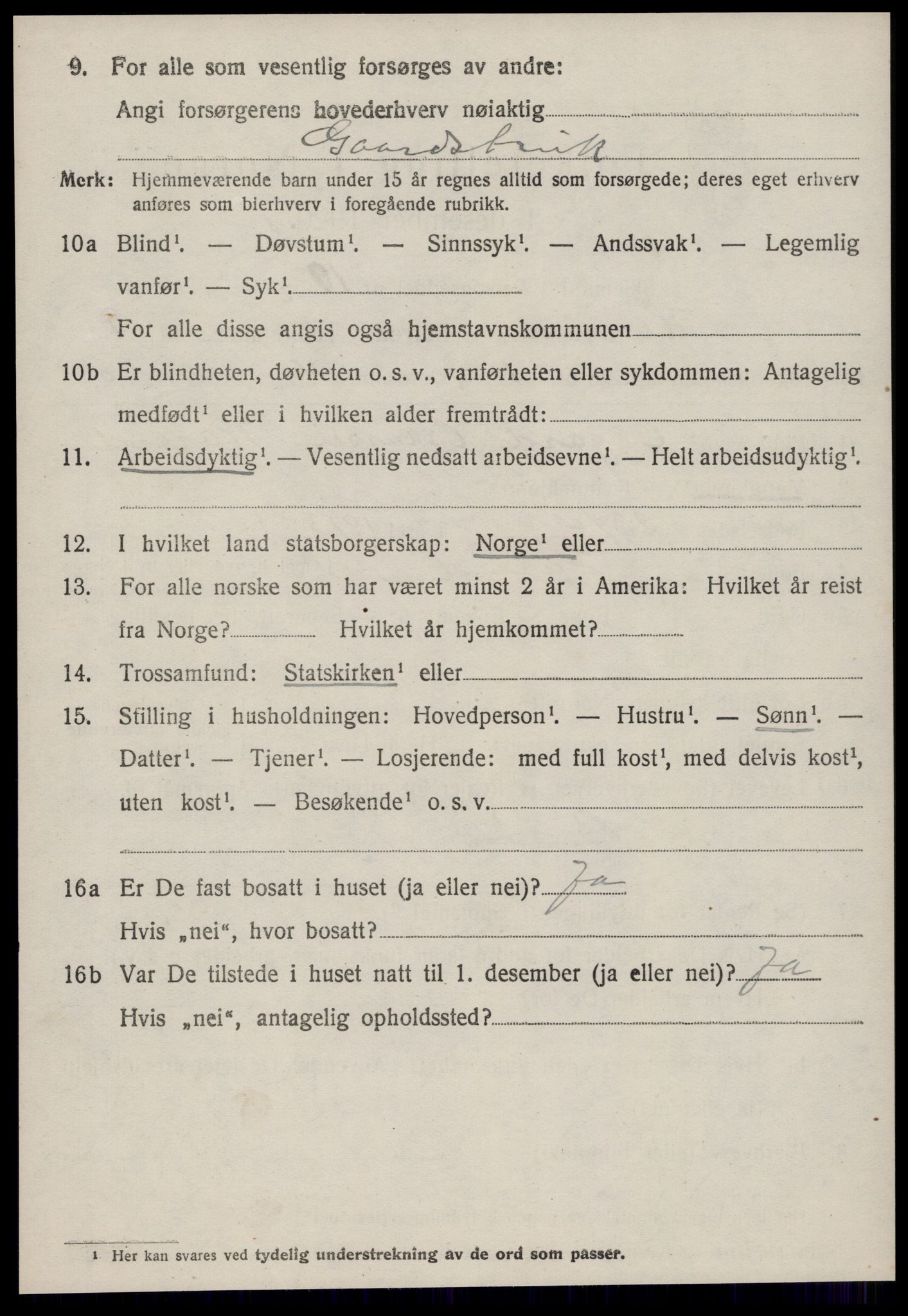 SAT, 1920 census for Hareid, 1920, p. 3178