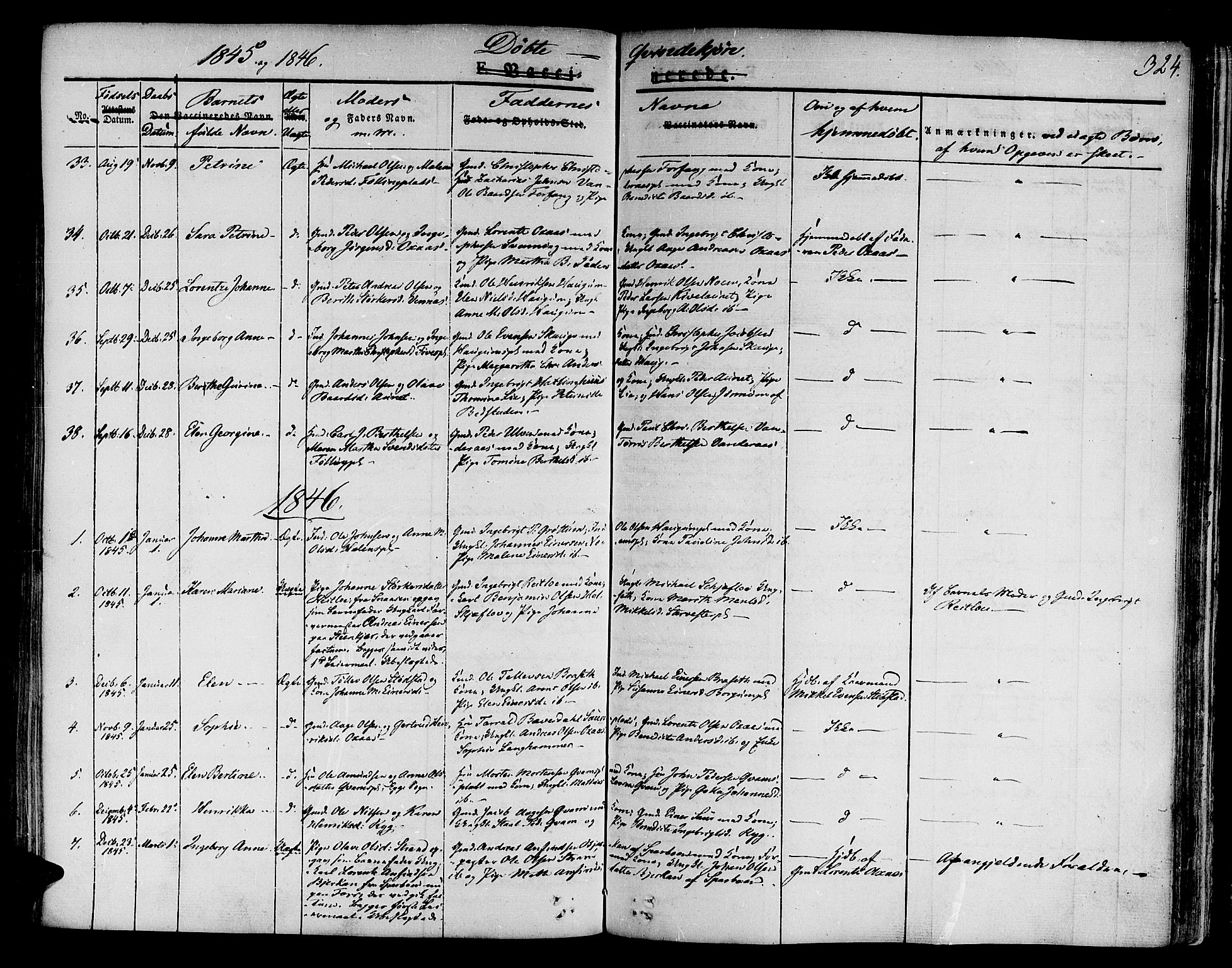 Ministerialprotokoller, klokkerbøker og fødselsregistre - Nord-Trøndelag, SAT/A-1458/746/L0445: Parish register (official) no. 746A04, 1826-1846, p. 324