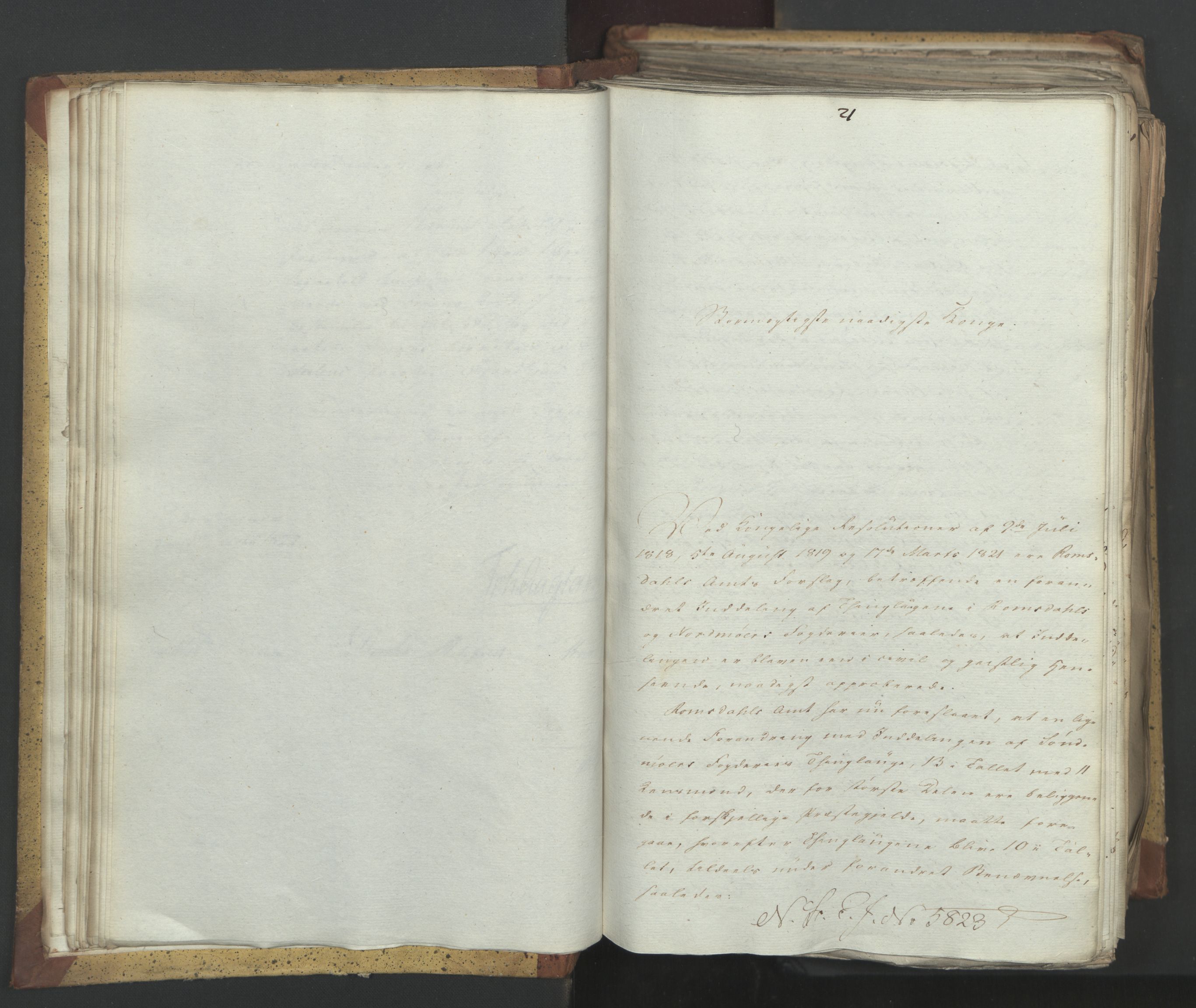 Statsrådsavdelingen i Stockholm, AV/RA-S-1003/D/Da/L0030: Regjeringsinnstillinger nr. 5800-5931, 1822, p. 40