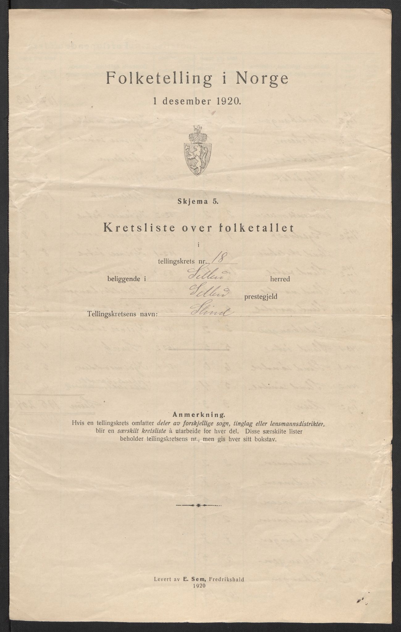 SAT, 1920 census for Selbu, 1920, p. 59