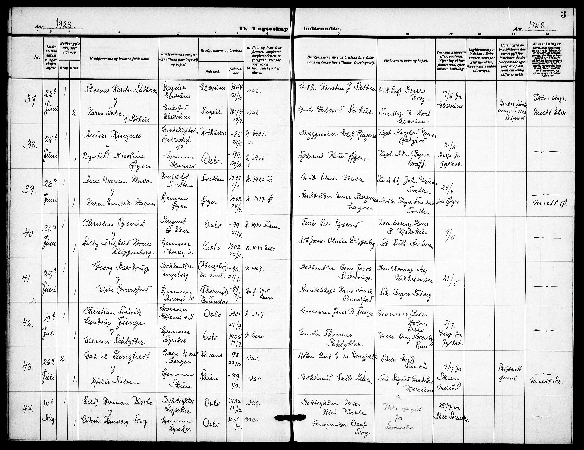 Garnisonsmenigheten Kirkebøker, AV/SAO-A-10846/F/Fa/L0019: Parish register (official) no. 19, 1928-1938, p. 3