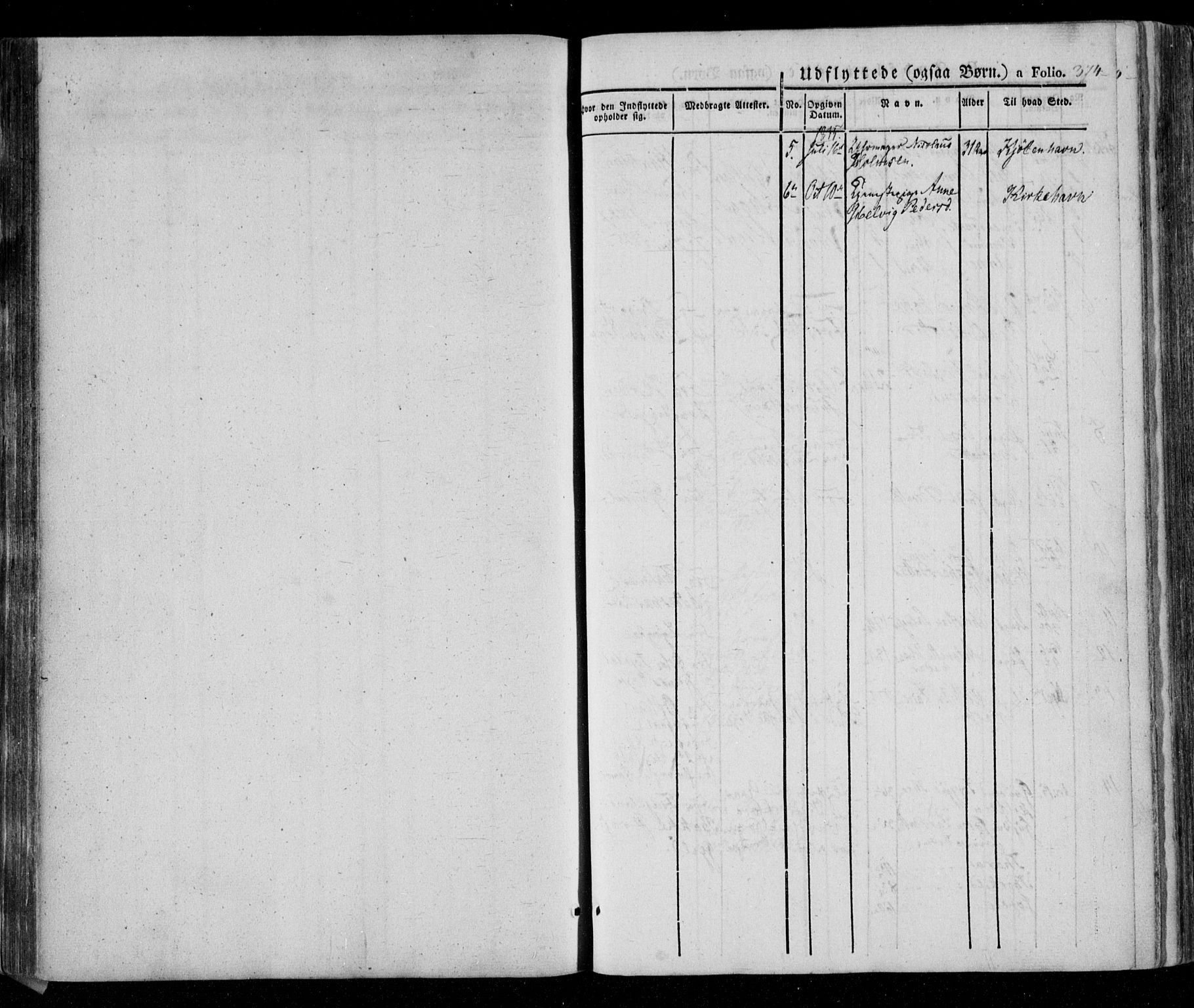 Lista sokneprestkontor, AV/SAK-1111-0027/F/Fa/L0009: Parish register (official) no. A 9, 1835-1846, p. 374