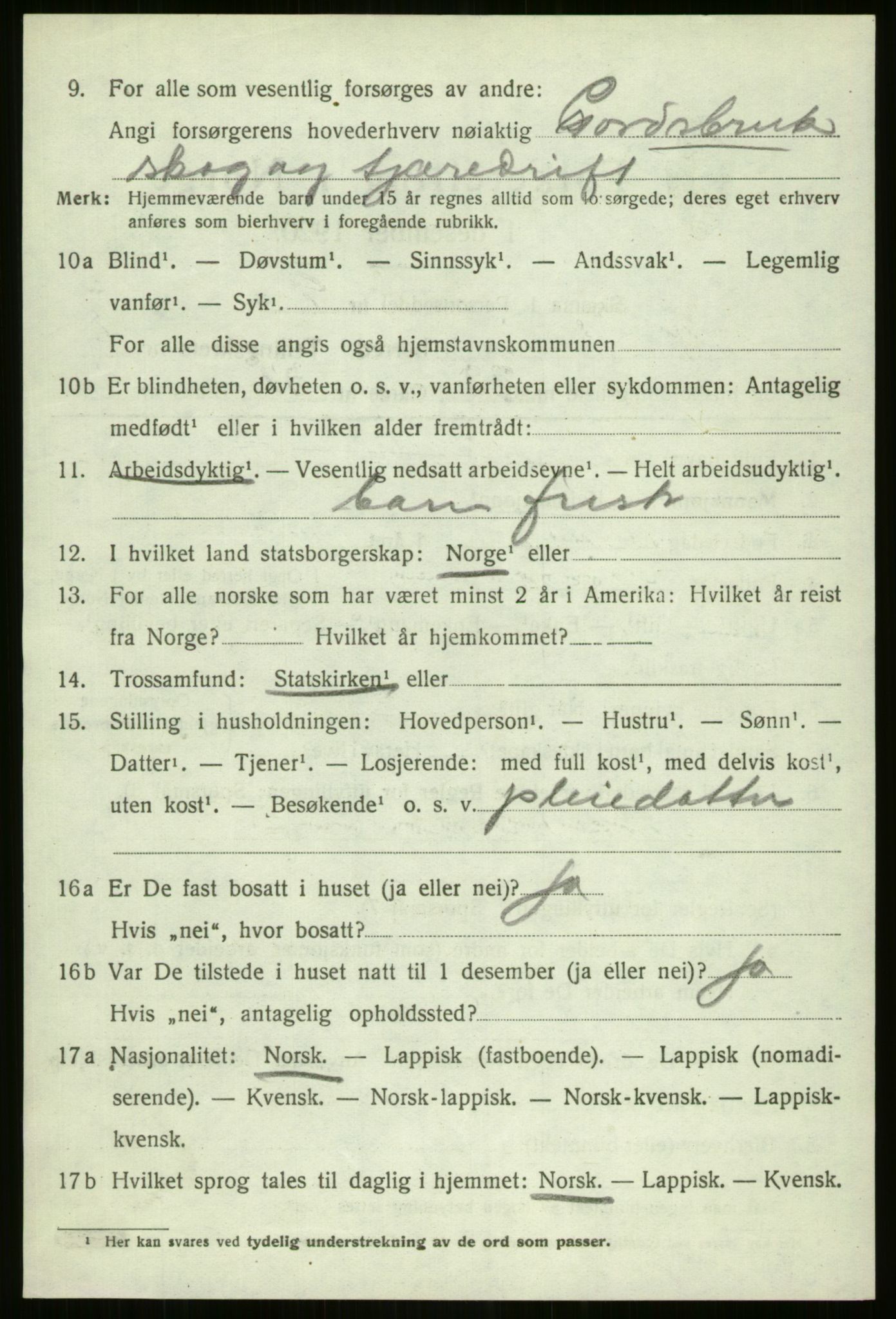 SATØ, 1920 census for Nordreisa, 1920, p. 2976