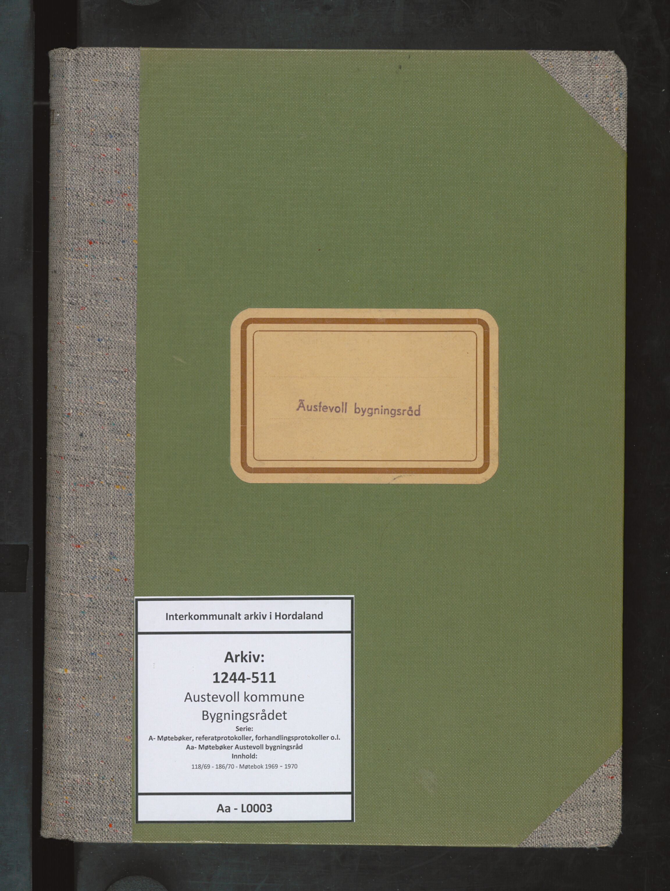 Austevoll kommune. Bygningsrådet, IKAH/1244-511/A/Aa/L0003: Møtebok for Austevoll bygningsråd, 1969-1970