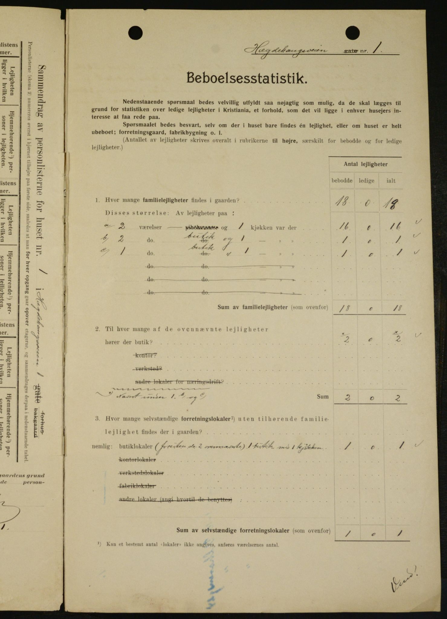 OBA, Municipal Census 1909 for Kristiania, 1909, p. 32561