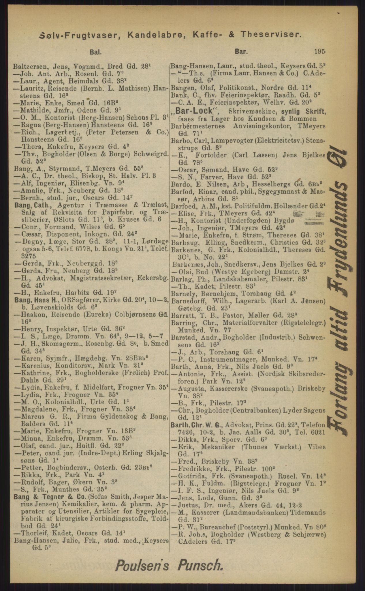 Kristiania/Oslo adressebok, PUBL/-, 1903, p. 195