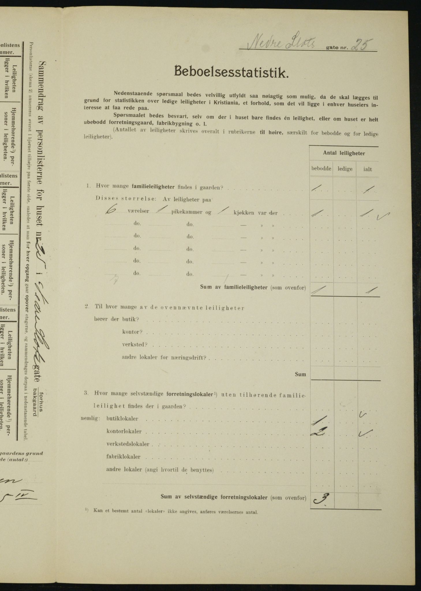 OBA, Municipal Census 1910 for Kristiania, 1910, p. 67203