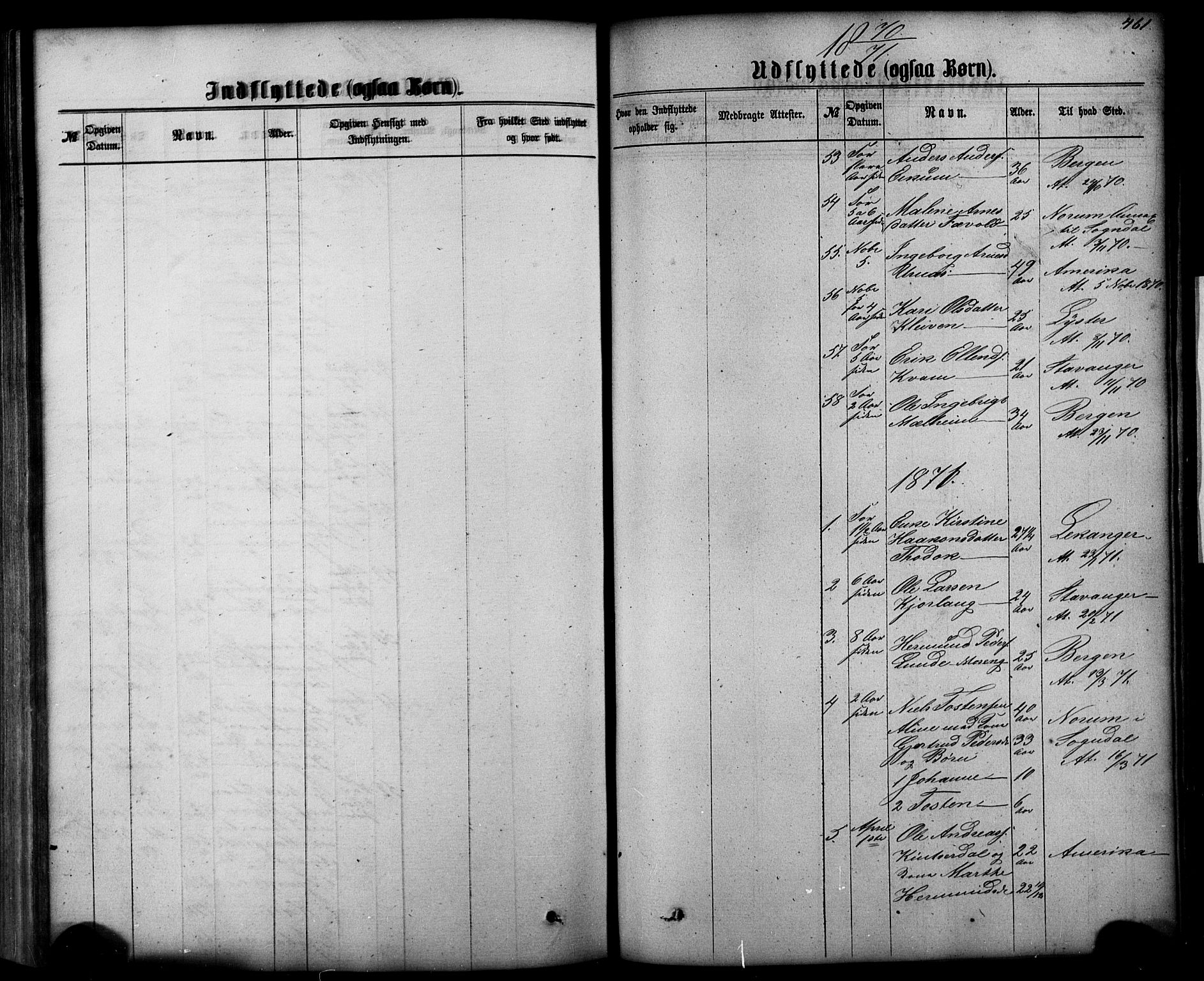 Hafslo sokneprestembete, AV/SAB-A-80301/H/Hab/Haba/L0001: Parish register (copy) no. A 1, 1866-1908, p. 461