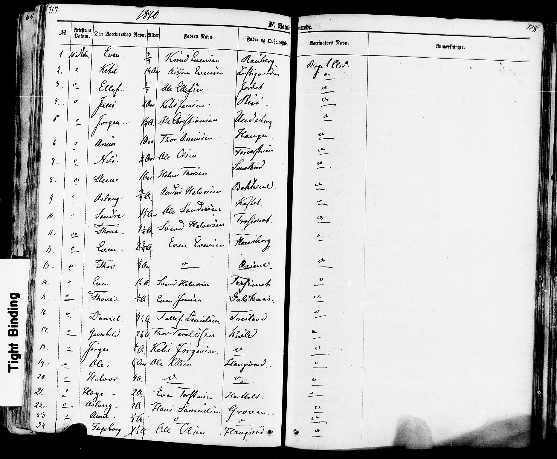 Seljord kirkebøker, SAKO/A-20/F/Fa/L0013: Parish register (official) no. I 13, 1866-1876, p. 717-718