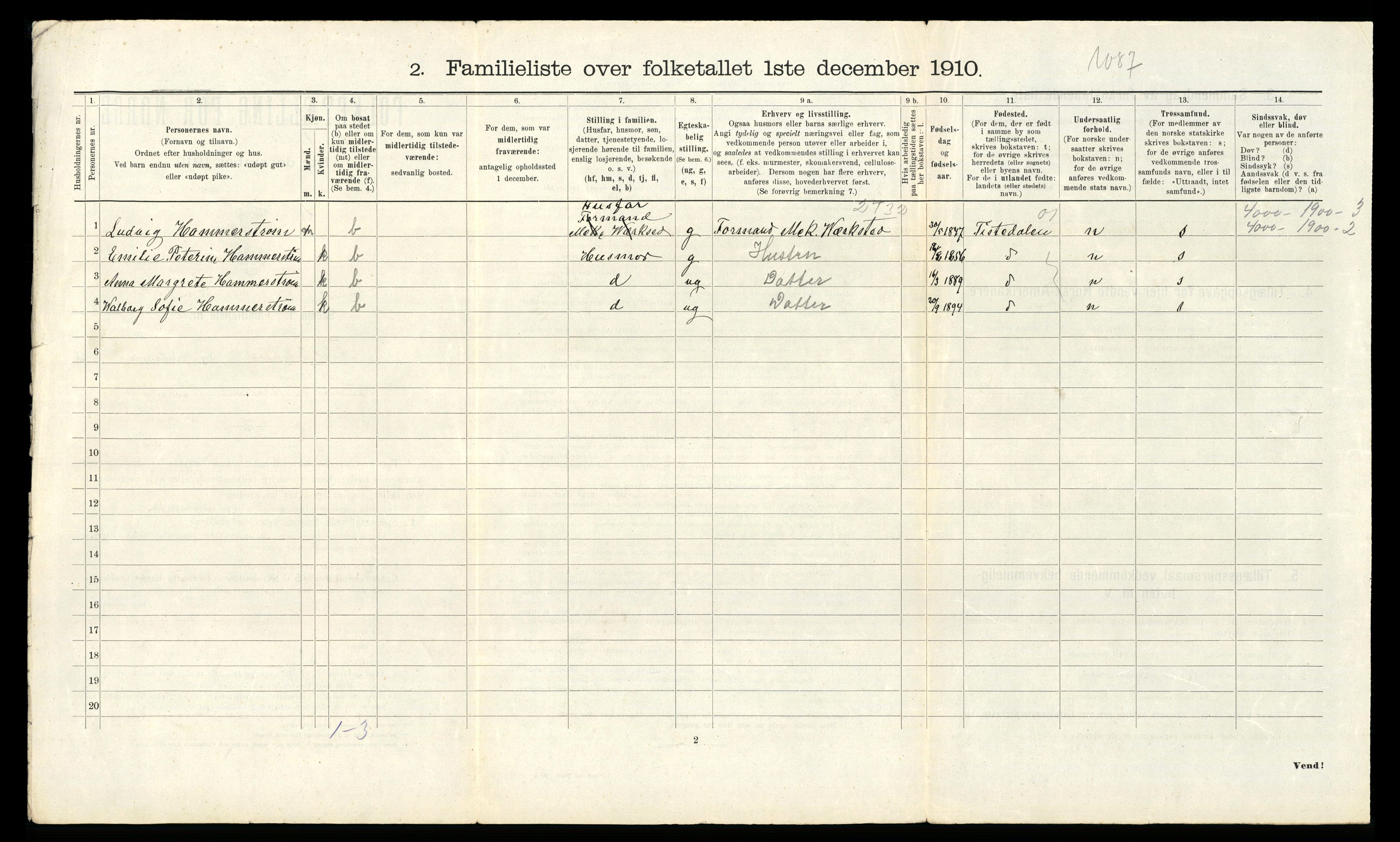 RA, 1910 census for Fredrikshald, 1910, p. 6849