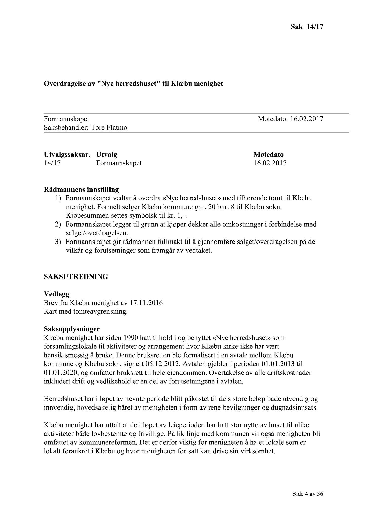 Klæbu Kommune, TRKO/KK/02-FS/L010: Formannsskapet - Møtedokumenter, 2017, p. 349