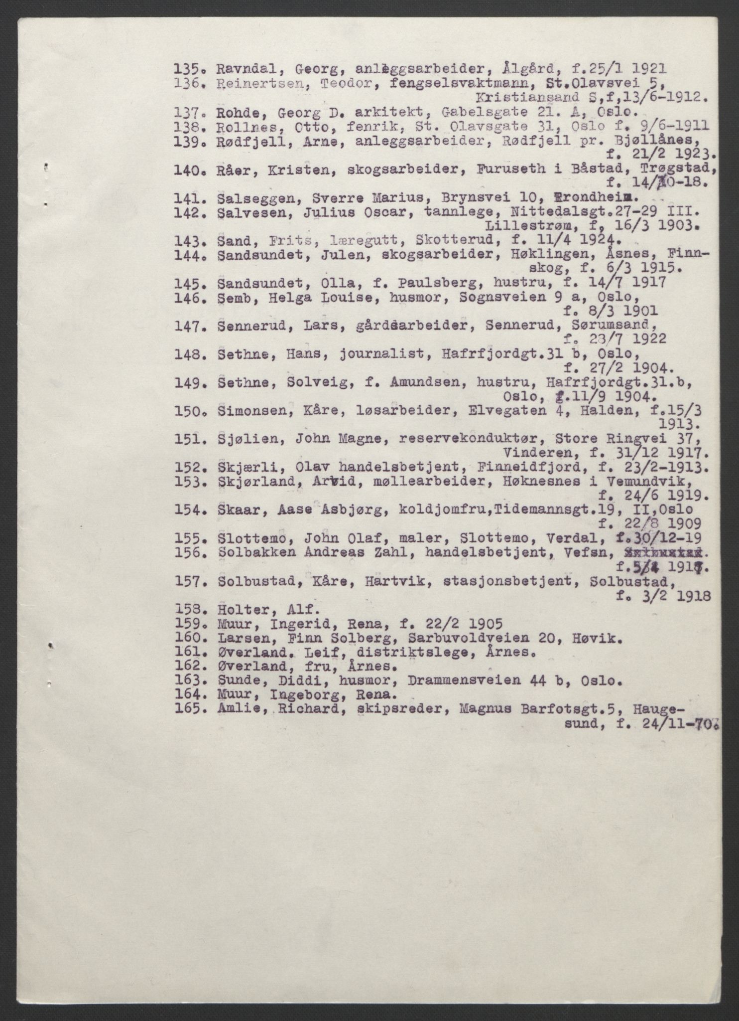 NS-administrasjonen 1940-1945 (Statsrådsekretariatet, de kommisariske statsråder mm), AV/RA-S-4279/D/Db/L0111/0003: Saker fra krigsårene / Journal, 1940-1945, p. 260