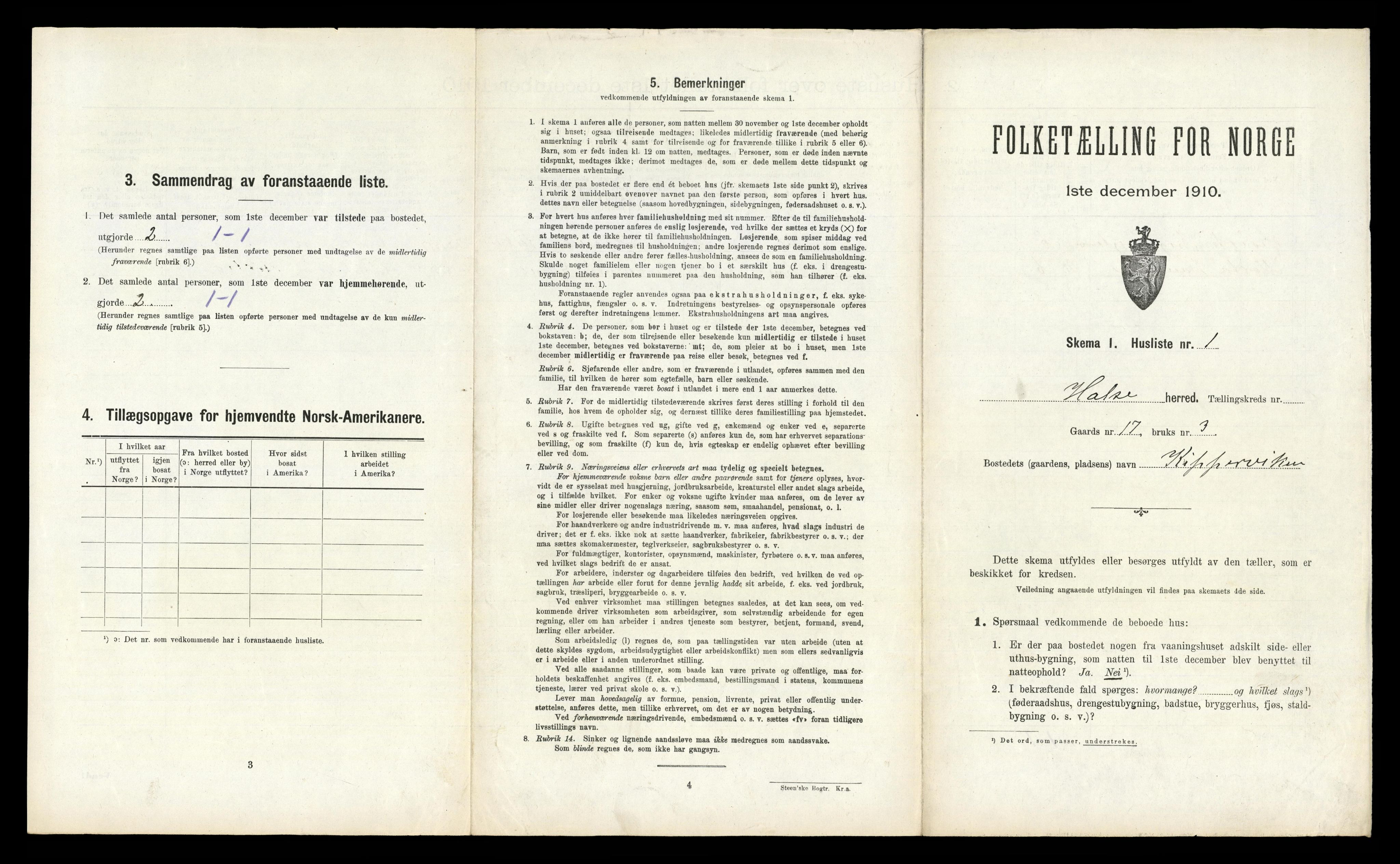 RA, 1910 census for Halsa, 1910, p. 159