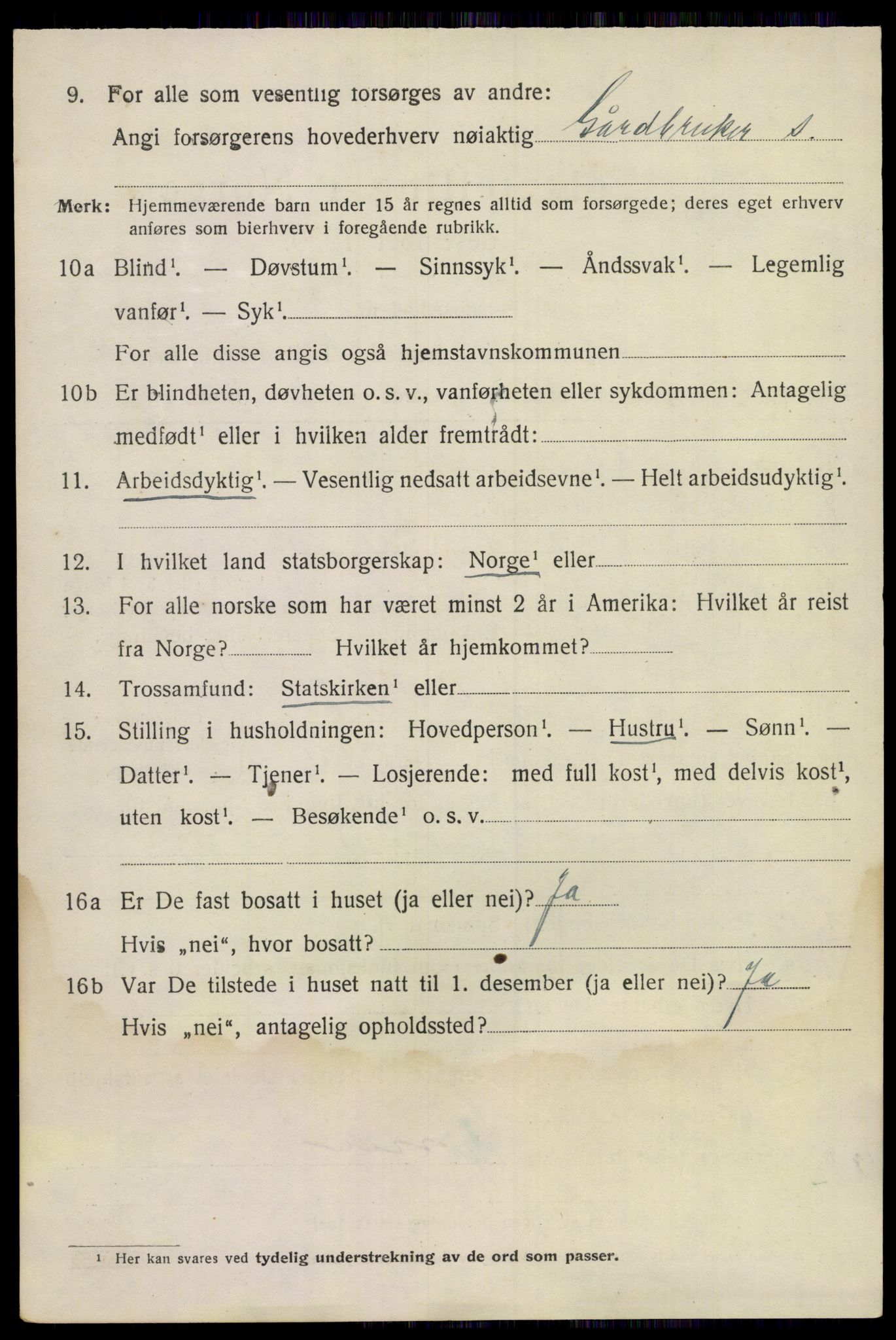 SAKO, 1920 census for Sandeherred, 1920, p. 12741