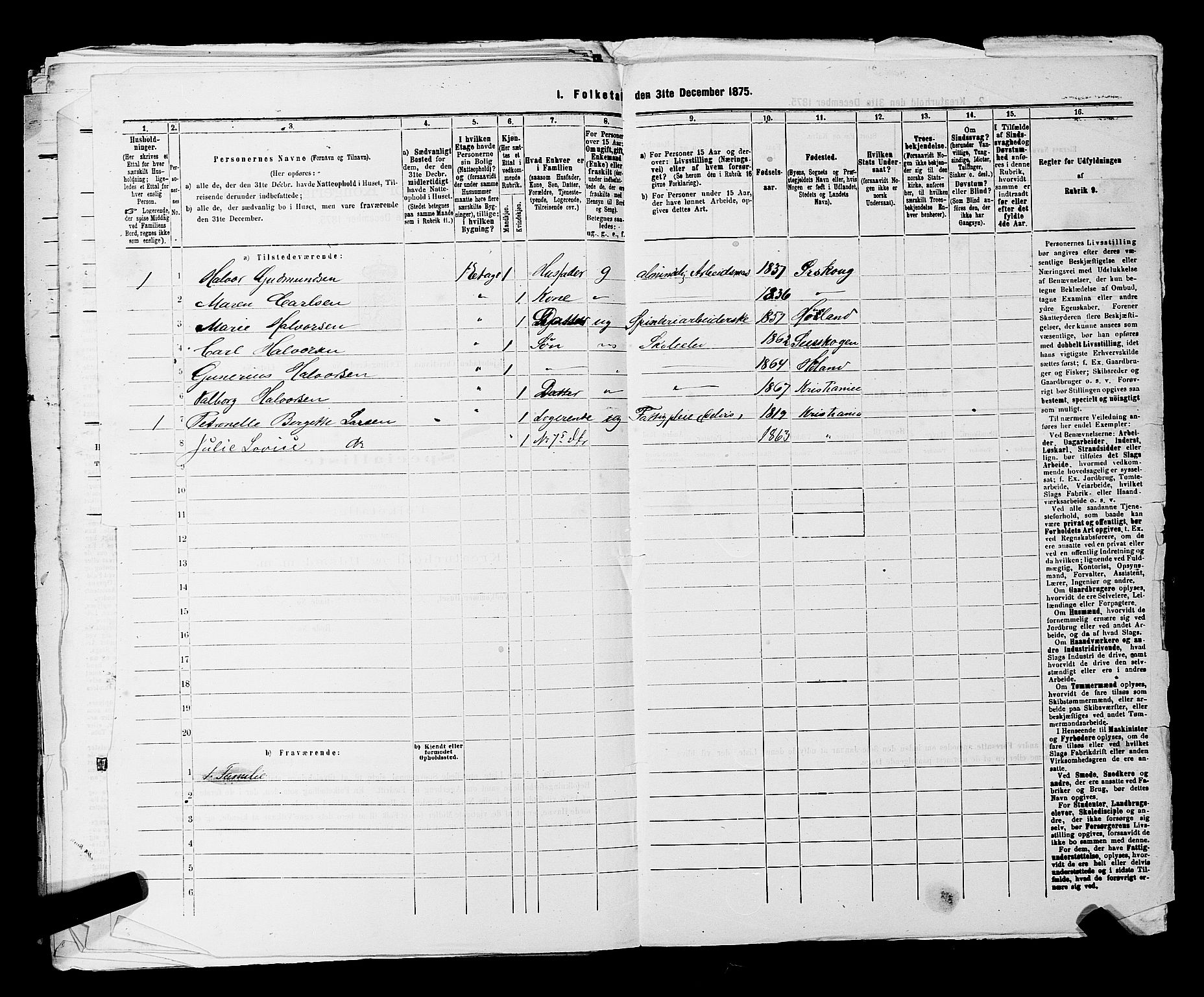 RA, 1875 census for 0301 Kristiania, 1875, p. 6702