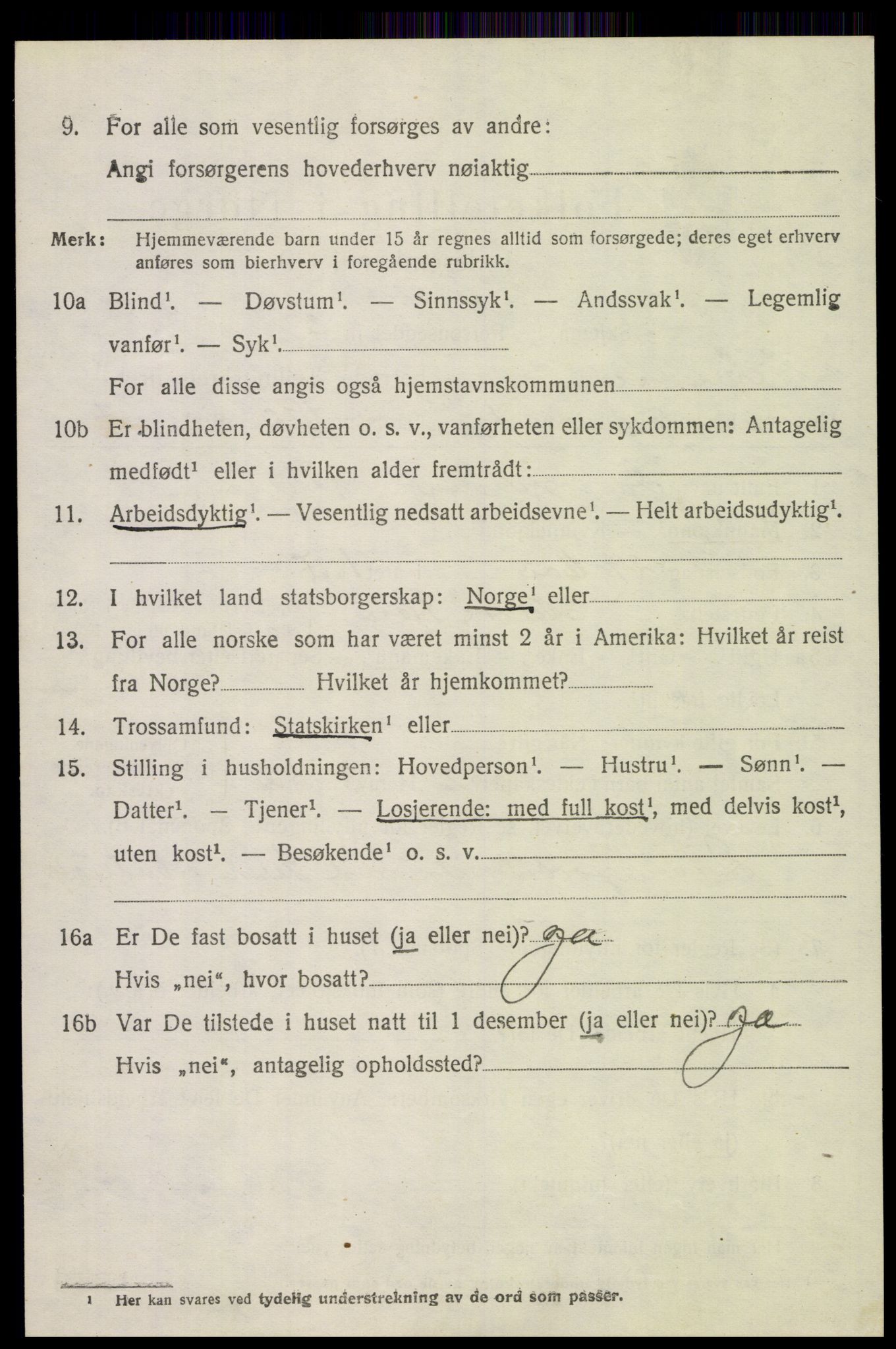 SAH, 1920 census for Heidal, 1920, p. 2367