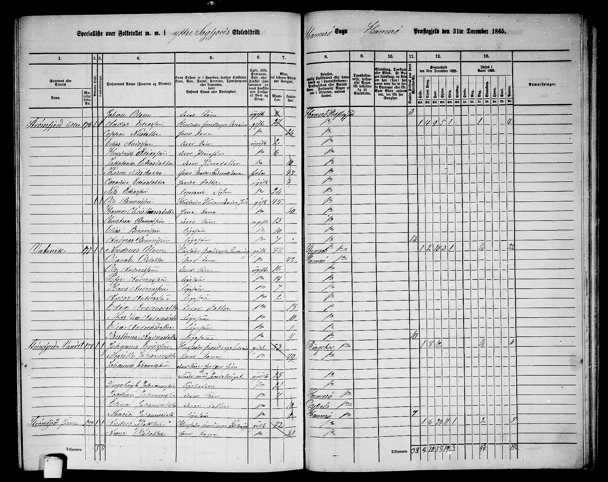 RA, 1865 census for Hamarøy, 1865, p. 76