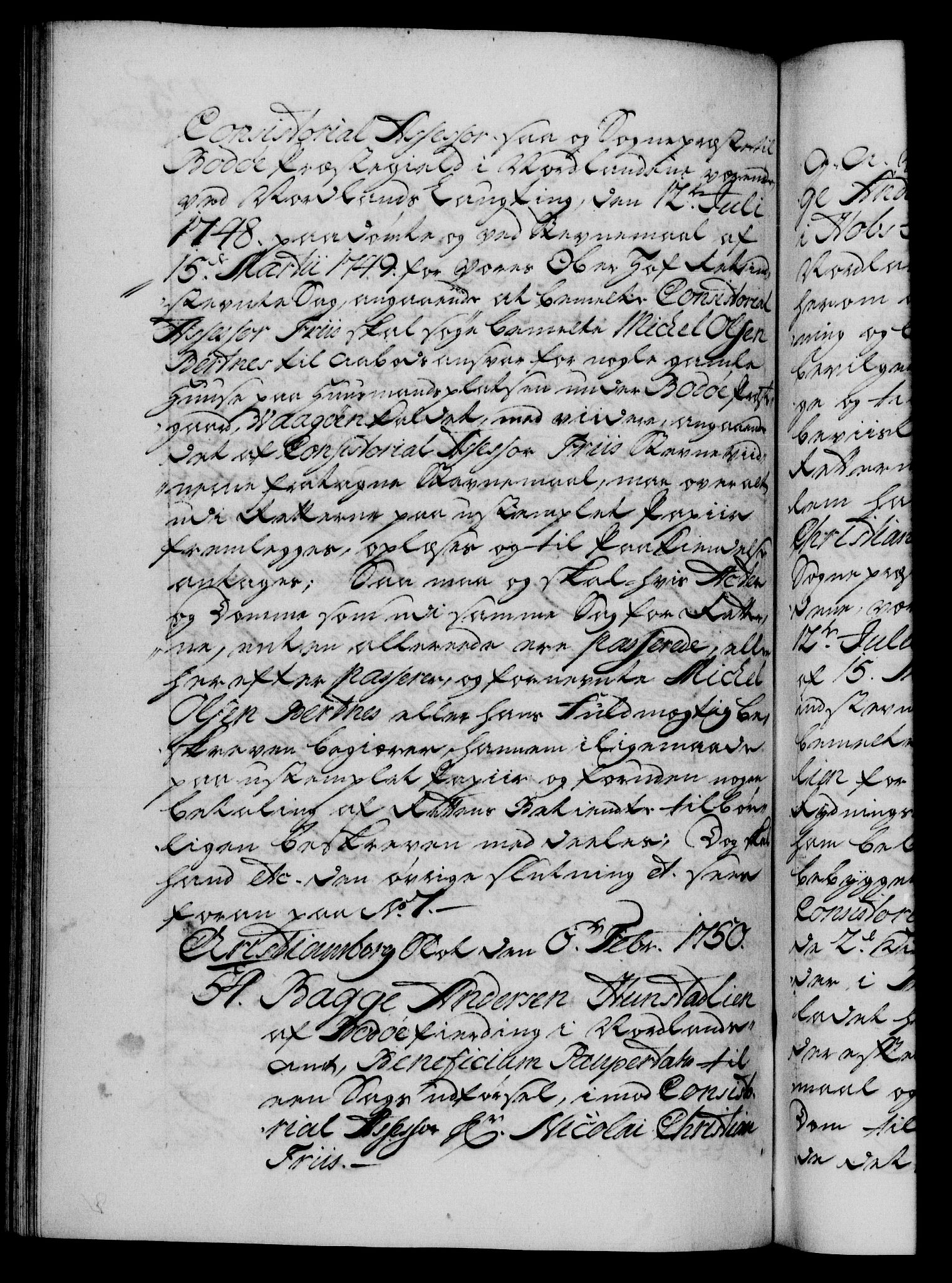 Danske Kanselli 1572-1799, AV/RA-EA-3023/F/Fc/Fca/Fcaa/L0036: Norske registre, 1749-1750, p. 425b