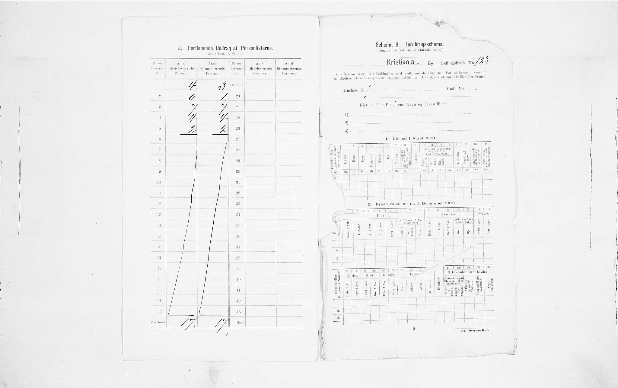 SAO, 1900 census for Kristiania, 1900, p. 100218