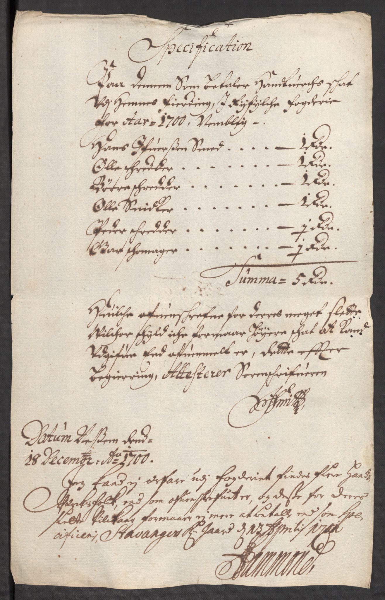 Rentekammeret inntil 1814, Reviderte regnskaper, Fogderegnskap, RA/EA-4092/R47/L2858: Fogderegnskap Ryfylke, 1697-1700, p. 358