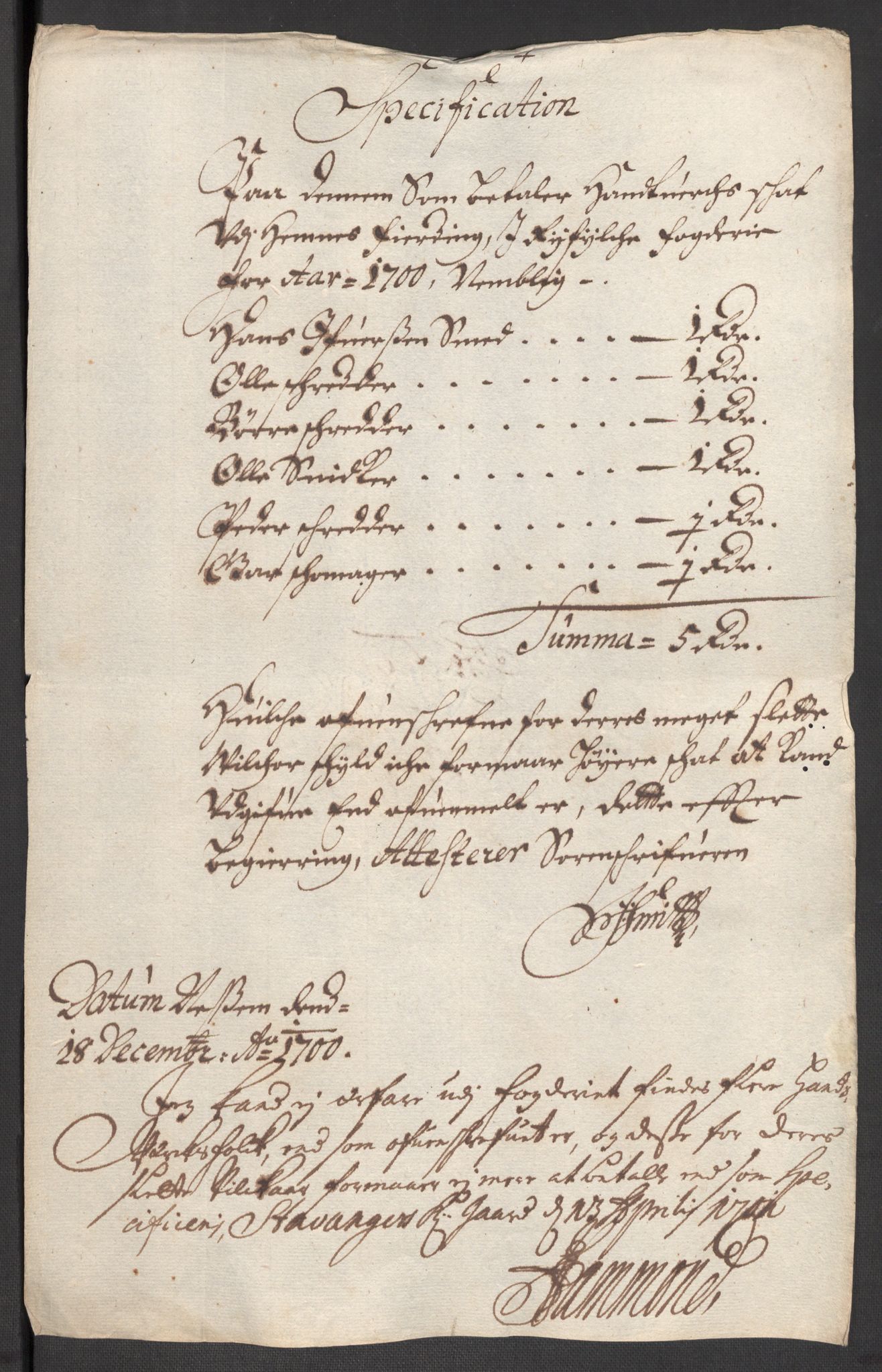 Rentekammeret inntil 1814, Reviderte regnskaper, Fogderegnskap, AV/RA-EA-4092/R47/L2858: Fogderegnskap Ryfylke, 1697-1700, p. 358