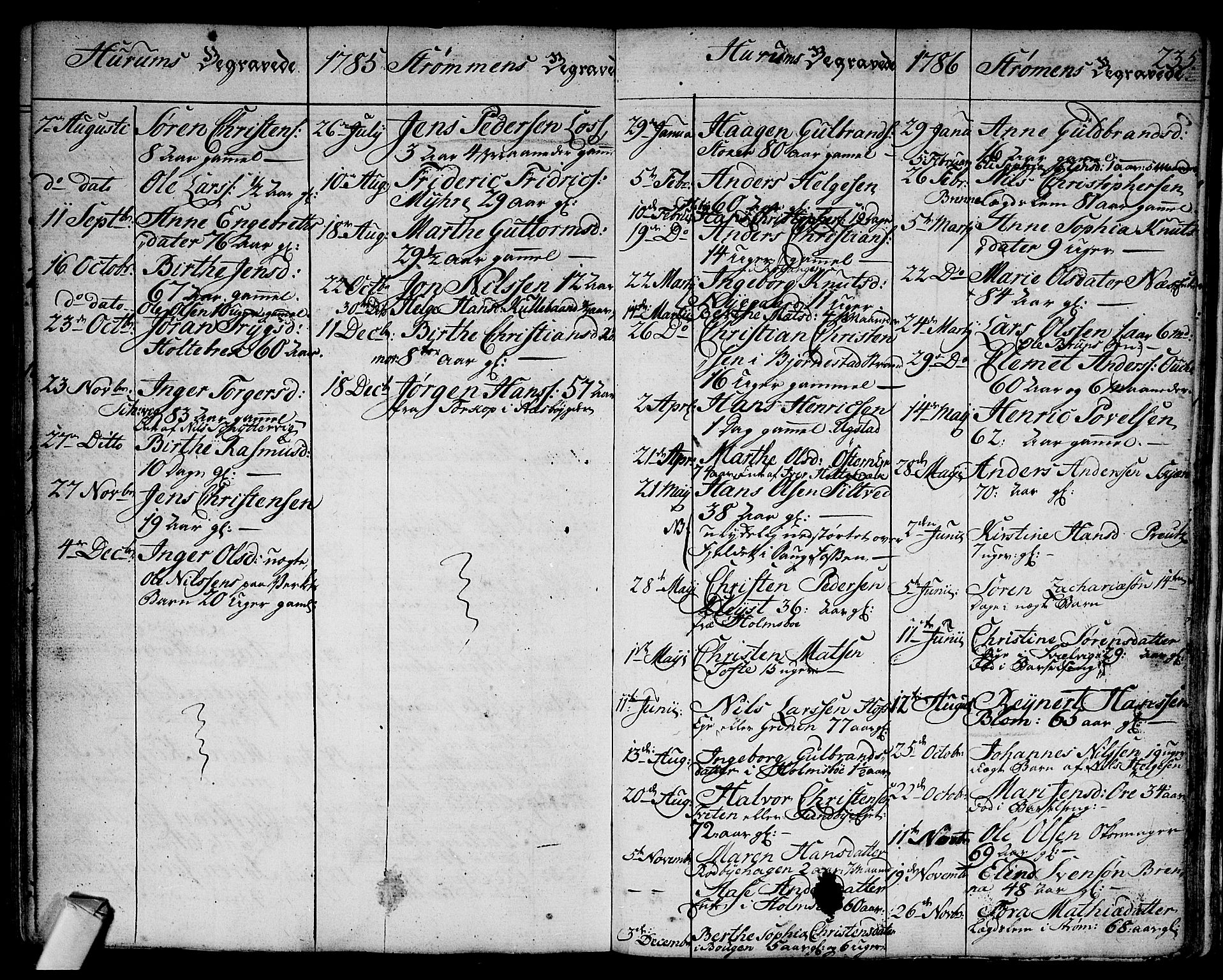 Hurum kirkebøker, AV/SAKO-A-229/F/Fa/L0007: Parish register (official) no. 7, 1771-1810, p. 235