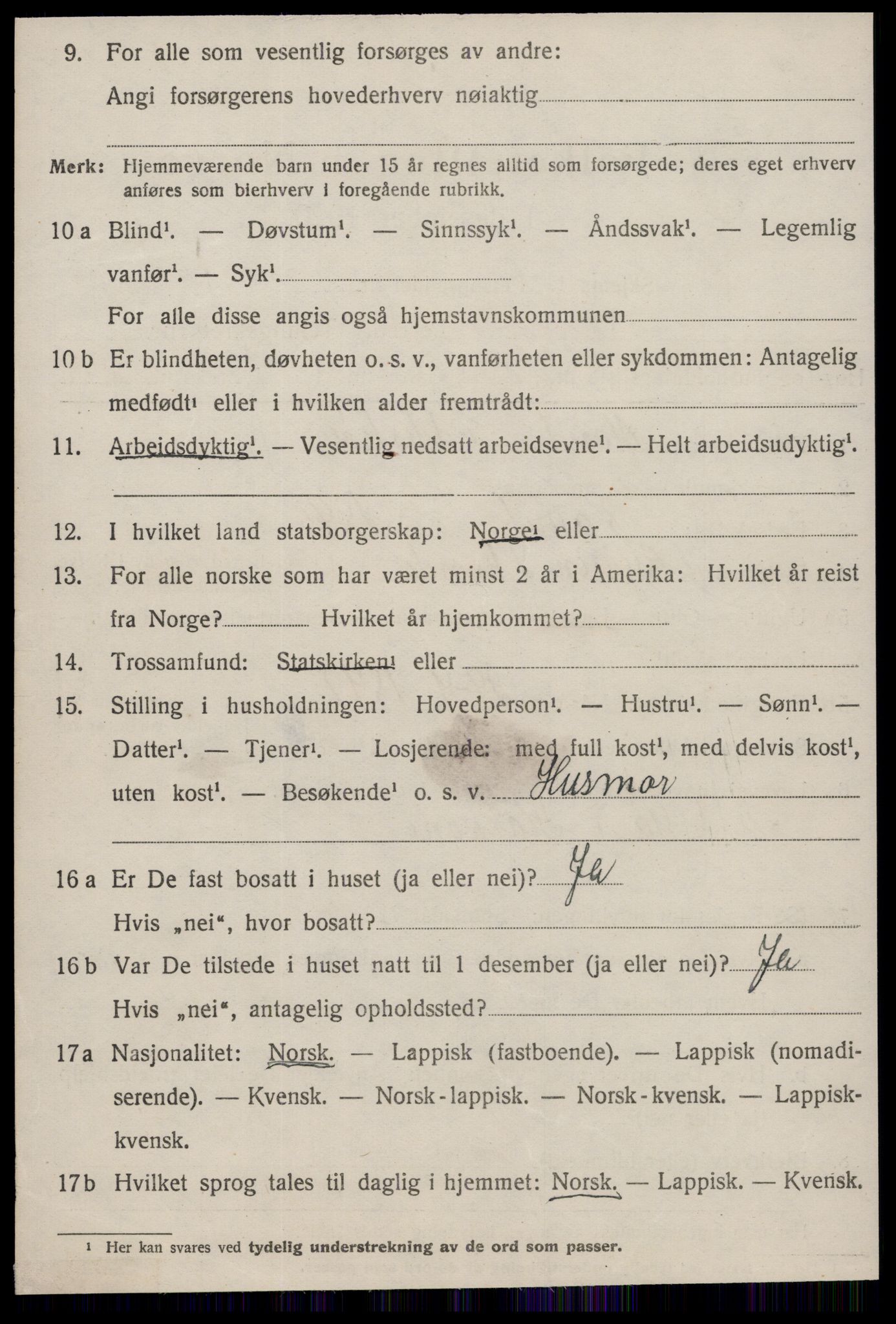 SAT, 1920 census for Strinda, 1920, p. 26347