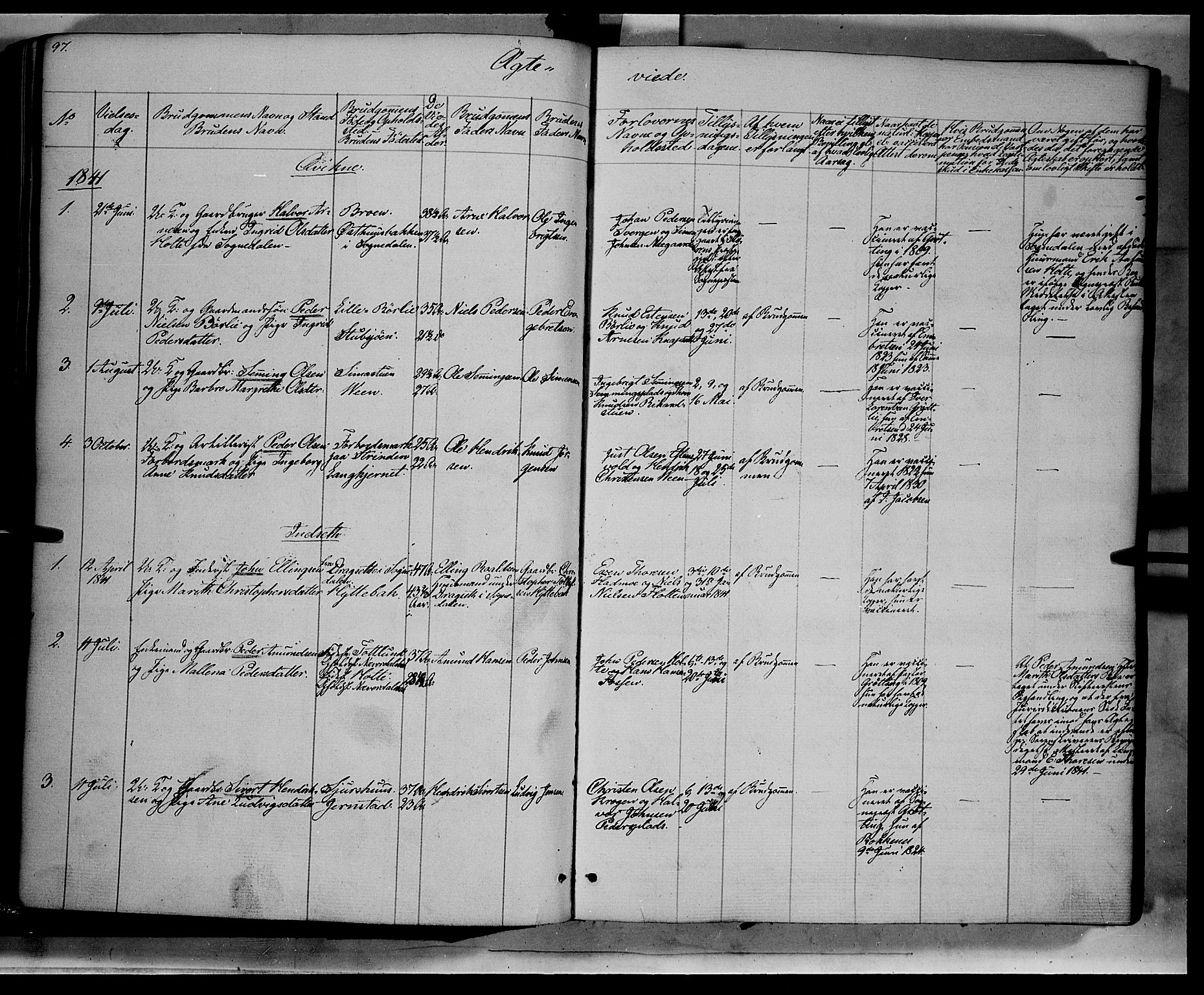 Kvikne prestekontor, SAH/PREST-064/H/Ha/Haa/L0005: Parish register (official) no. 5, 1841-1862, p. 97