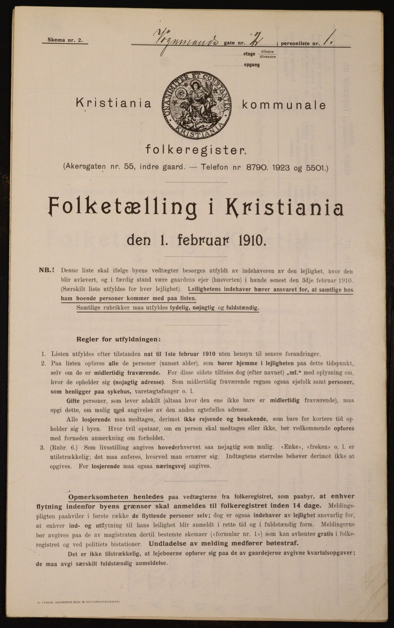 OBA, Municipal Census 1910 for Kristiania, 1910, p. 117733