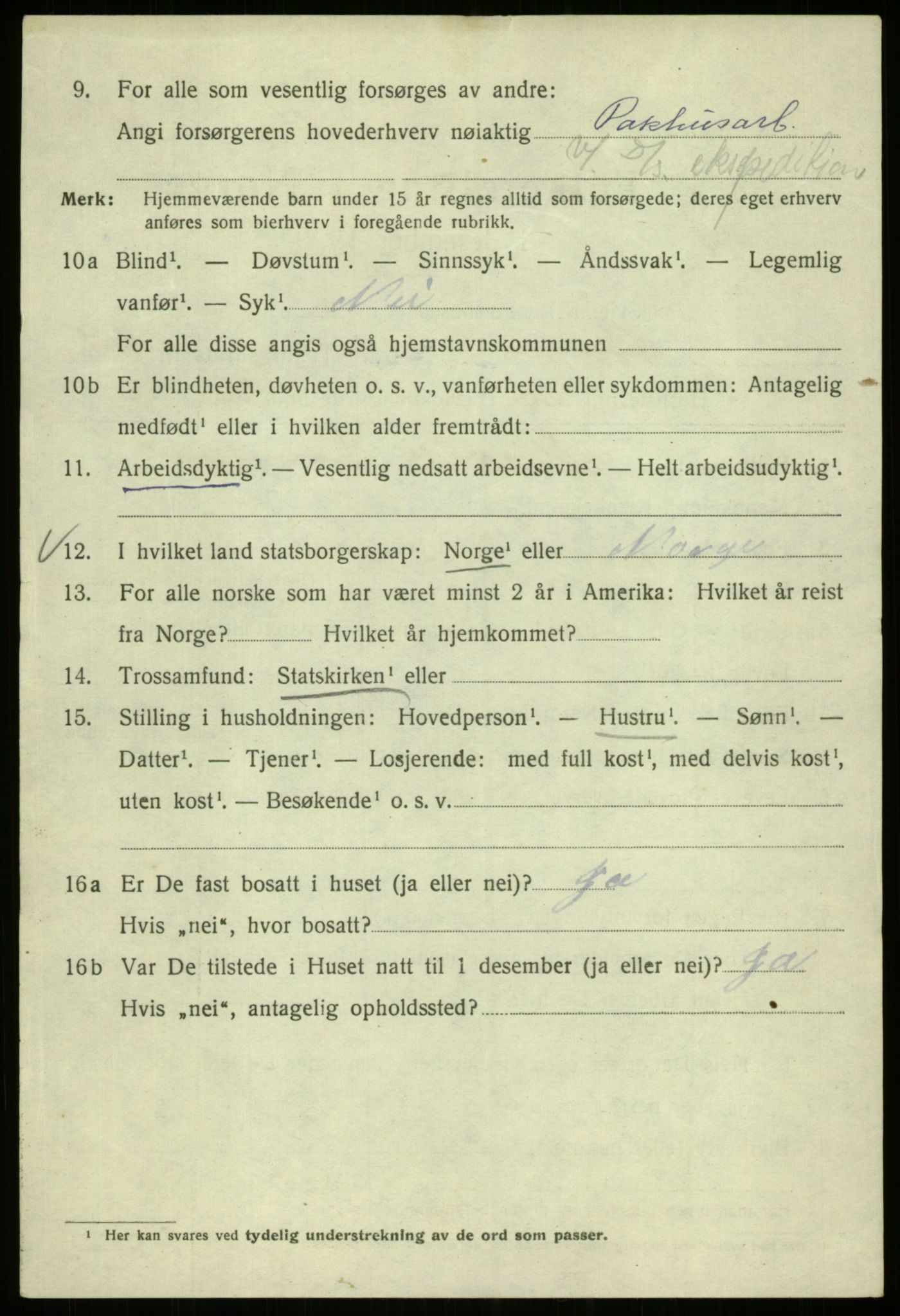 SAB, 1920 census for Bergen, 1920, p. 184781