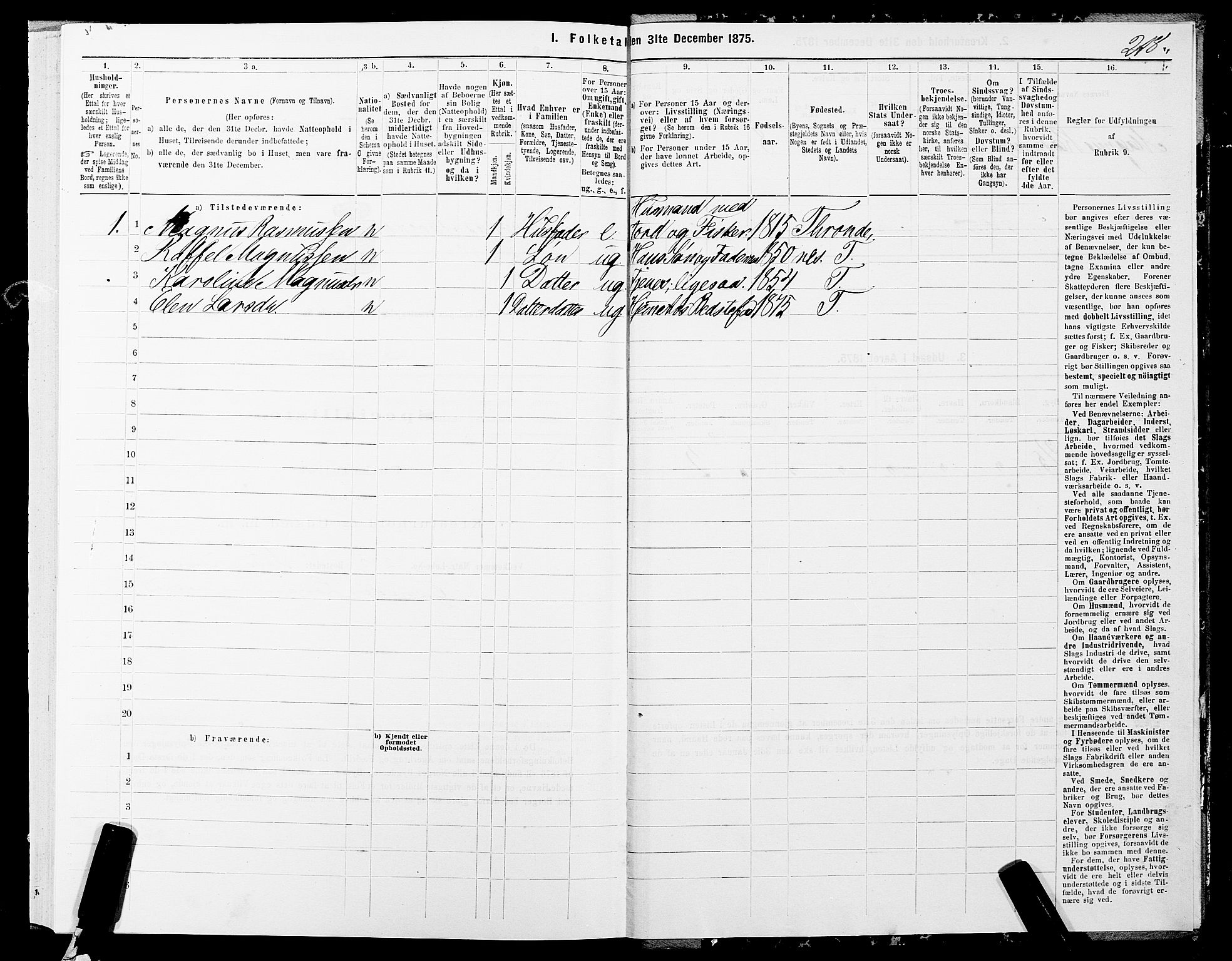 SATØ, 1875 census for 1914P Trondenes, 1875, p. 2218