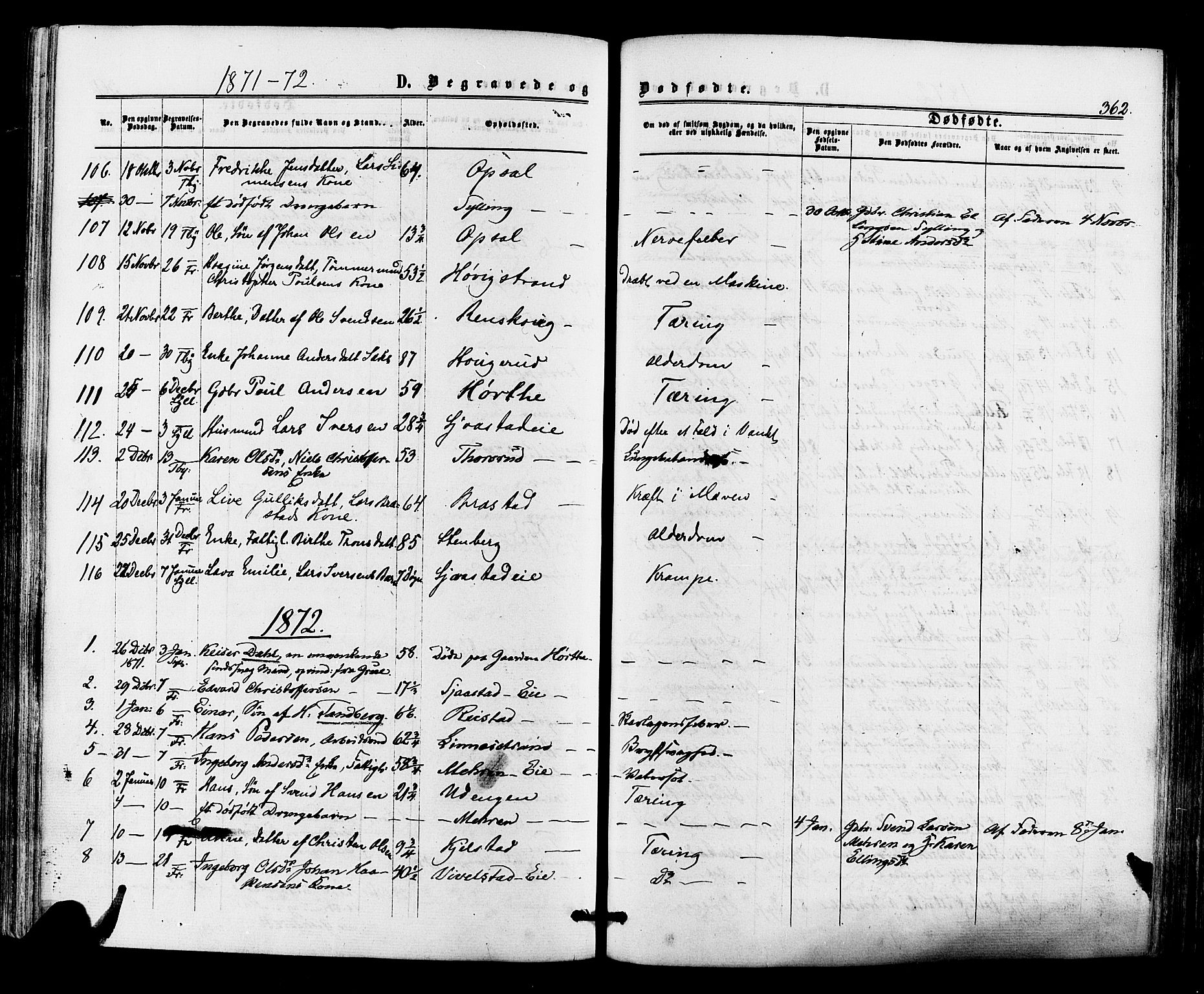 Lier kirkebøker, AV/SAKO-A-230/F/Fa/L0013: Parish register (official) no. I 13, 1865-1874, p. 362