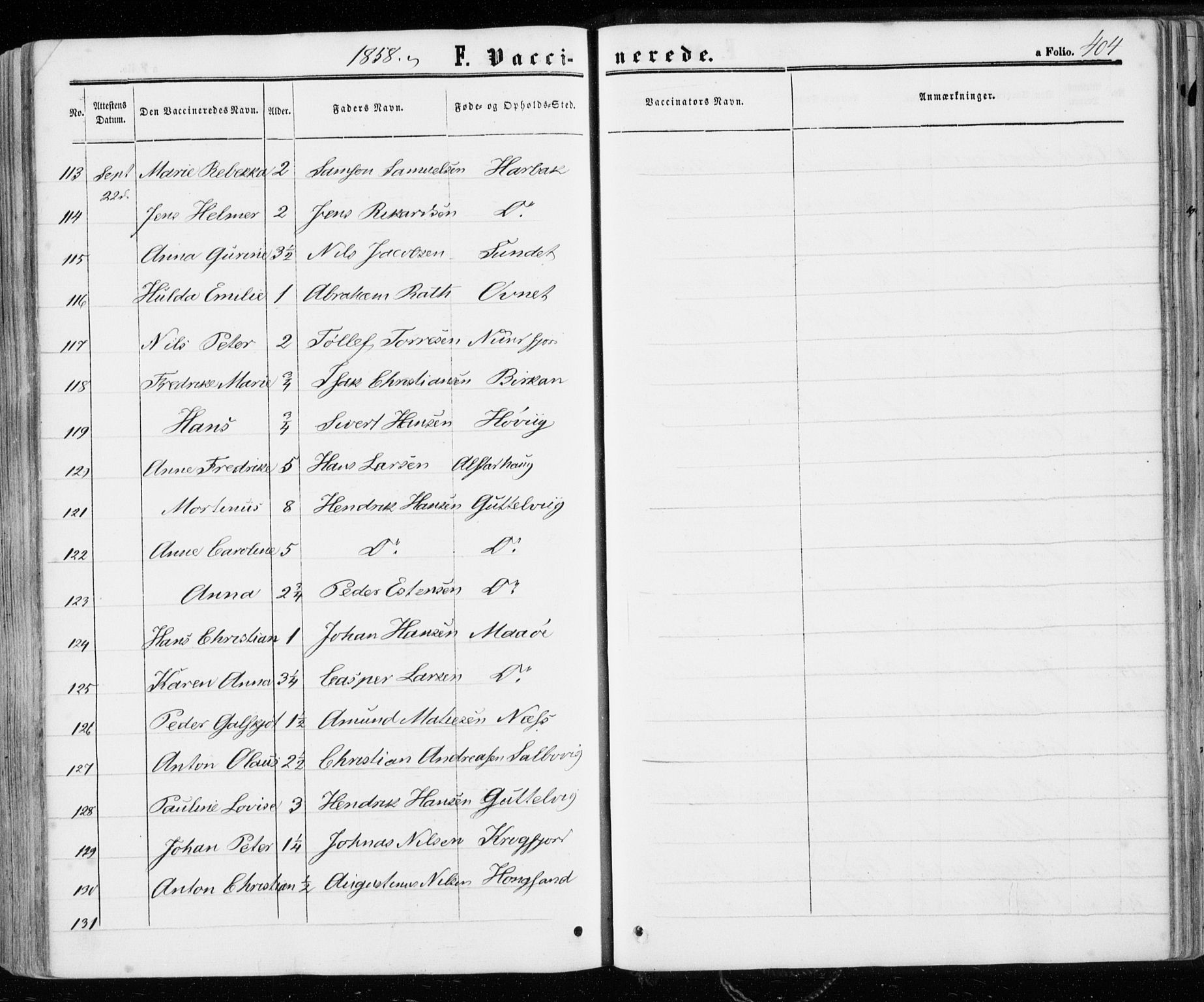 Ministerialprotokoller, klokkerbøker og fødselsregistre - Sør-Trøndelag, SAT/A-1456/657/L0705: Parish register (official) no. 657A06, 1858-1867, p. 404