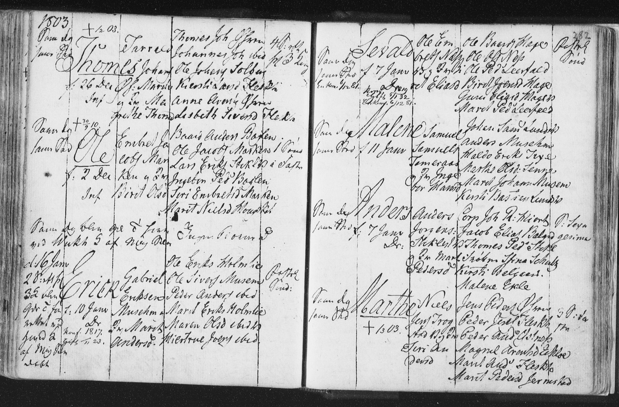 Ministerialprotokoller, klokkerbøker og fødselsregistre - Nord-Trøndelag, SAT/A-1458/723/L0232: Parish register (official) no. 723A03, 1781-1804, p. 282