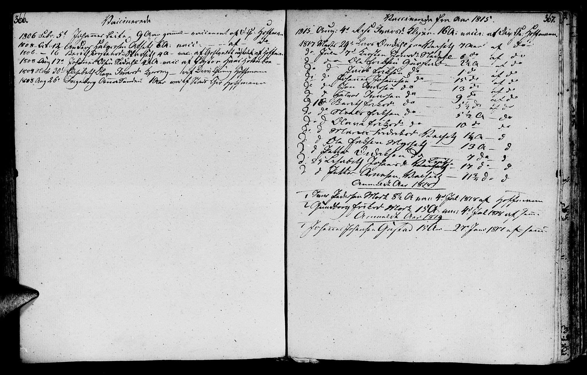 Ministerialprotokoller, klokkerbøker og fødselsregistre - Møre og Romsdal, SAT/A-1454/568/L0799: Parish register (official) no. 568A08, 1780-1819, p. 366-367